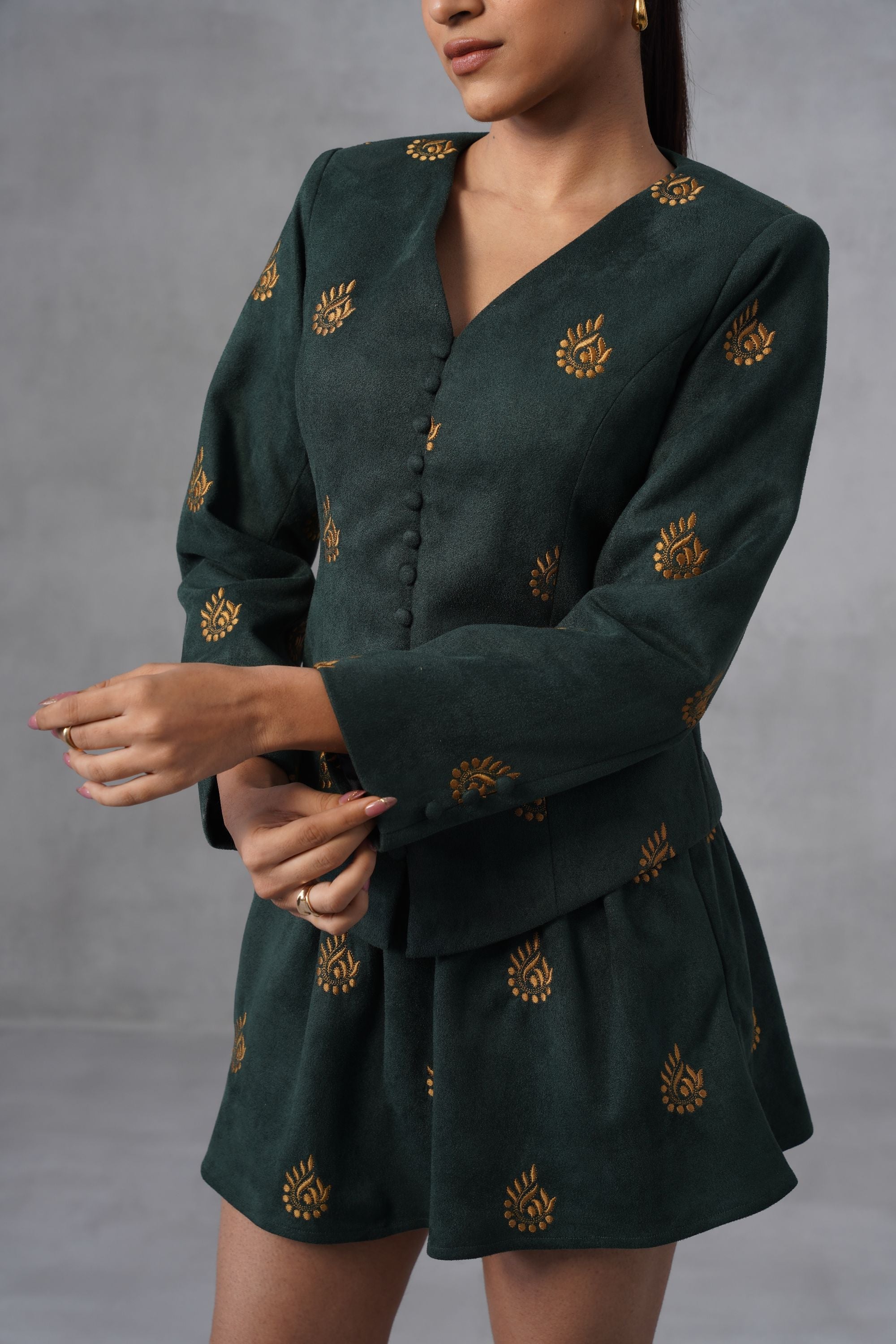 Emerald Bloom Blazer