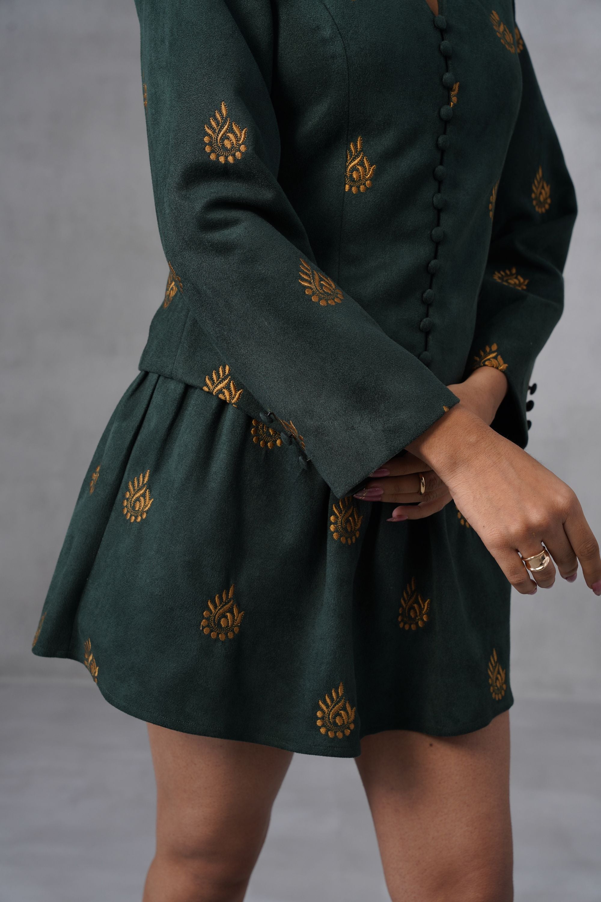 Emerald Bloom Mini Co-ord Set