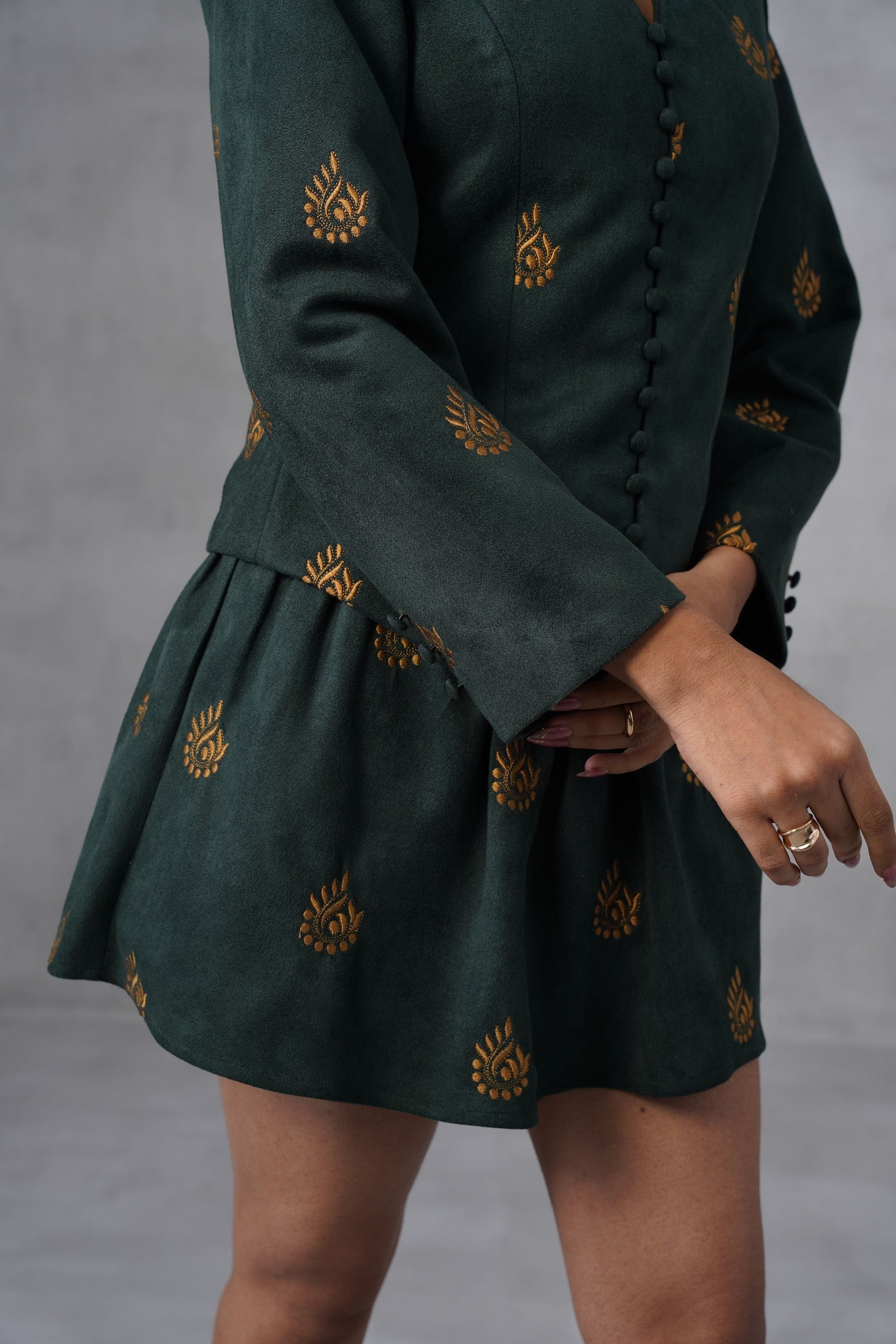 Emerald Bloom Mini Skort
