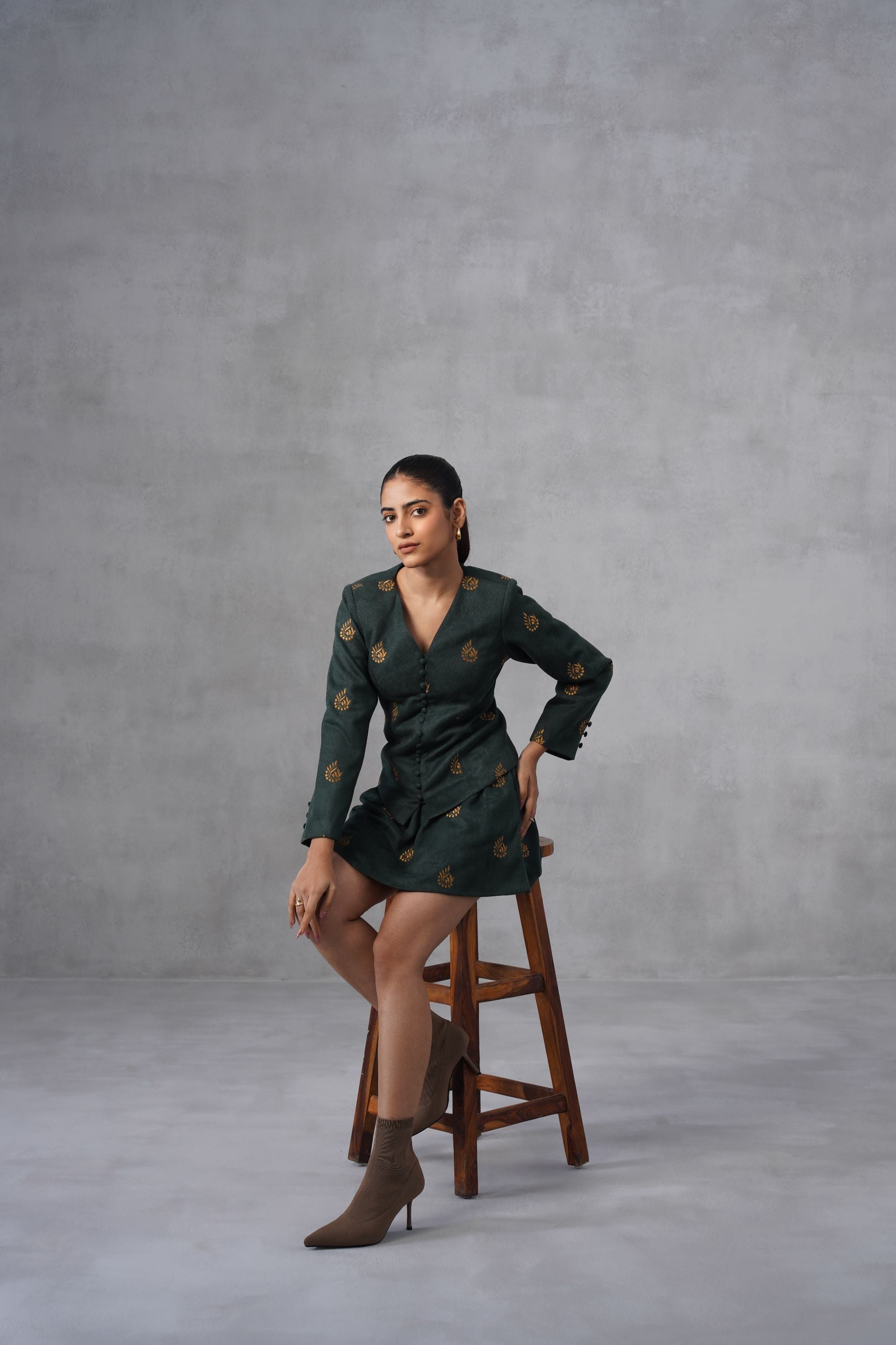Emerald Bloom Blazer