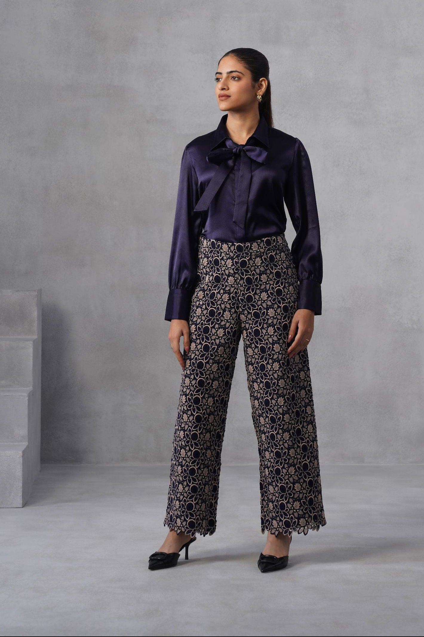 Navy Midnight-Bow Co-ord Set