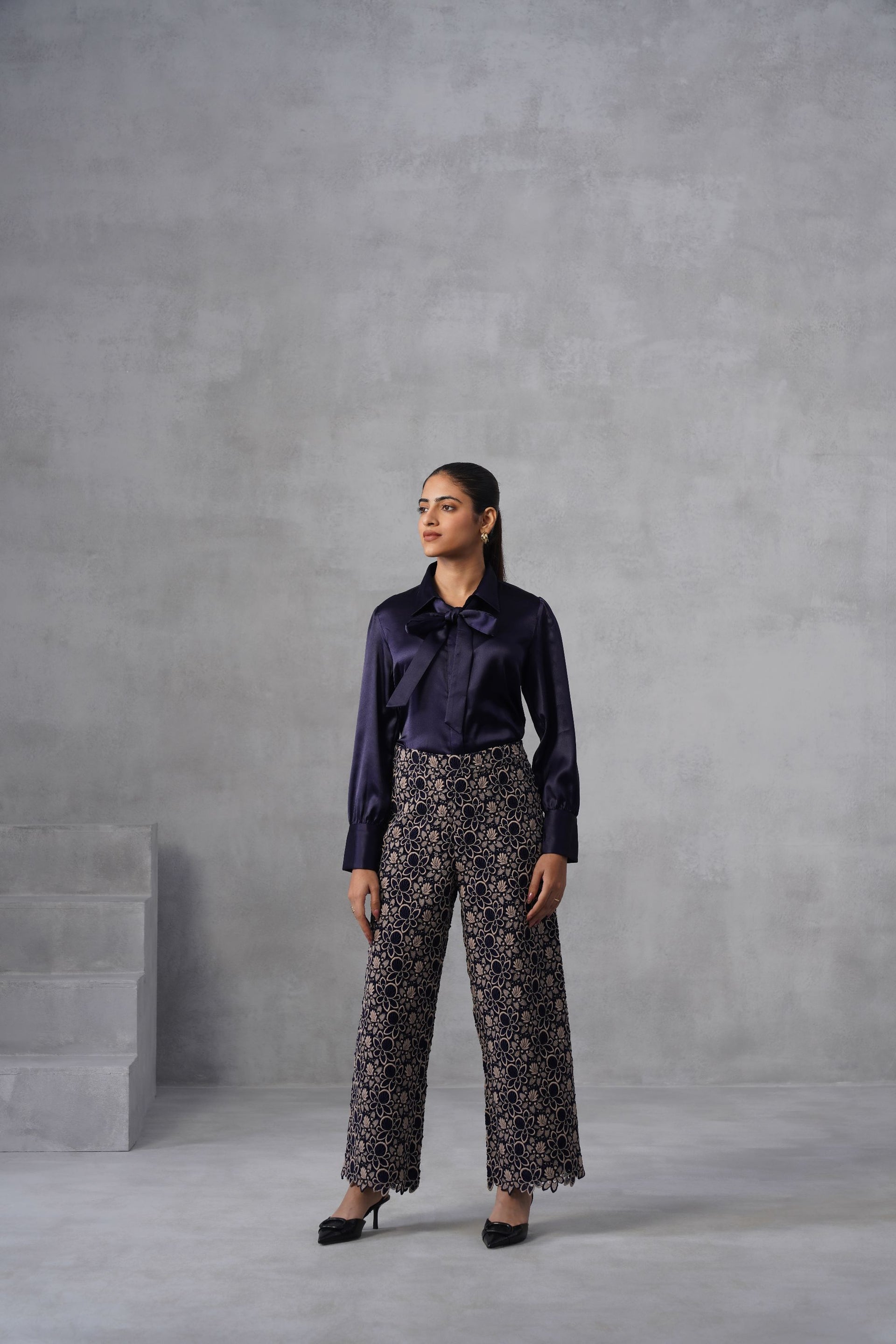 Navy Midnight-Bow Co-ord Set