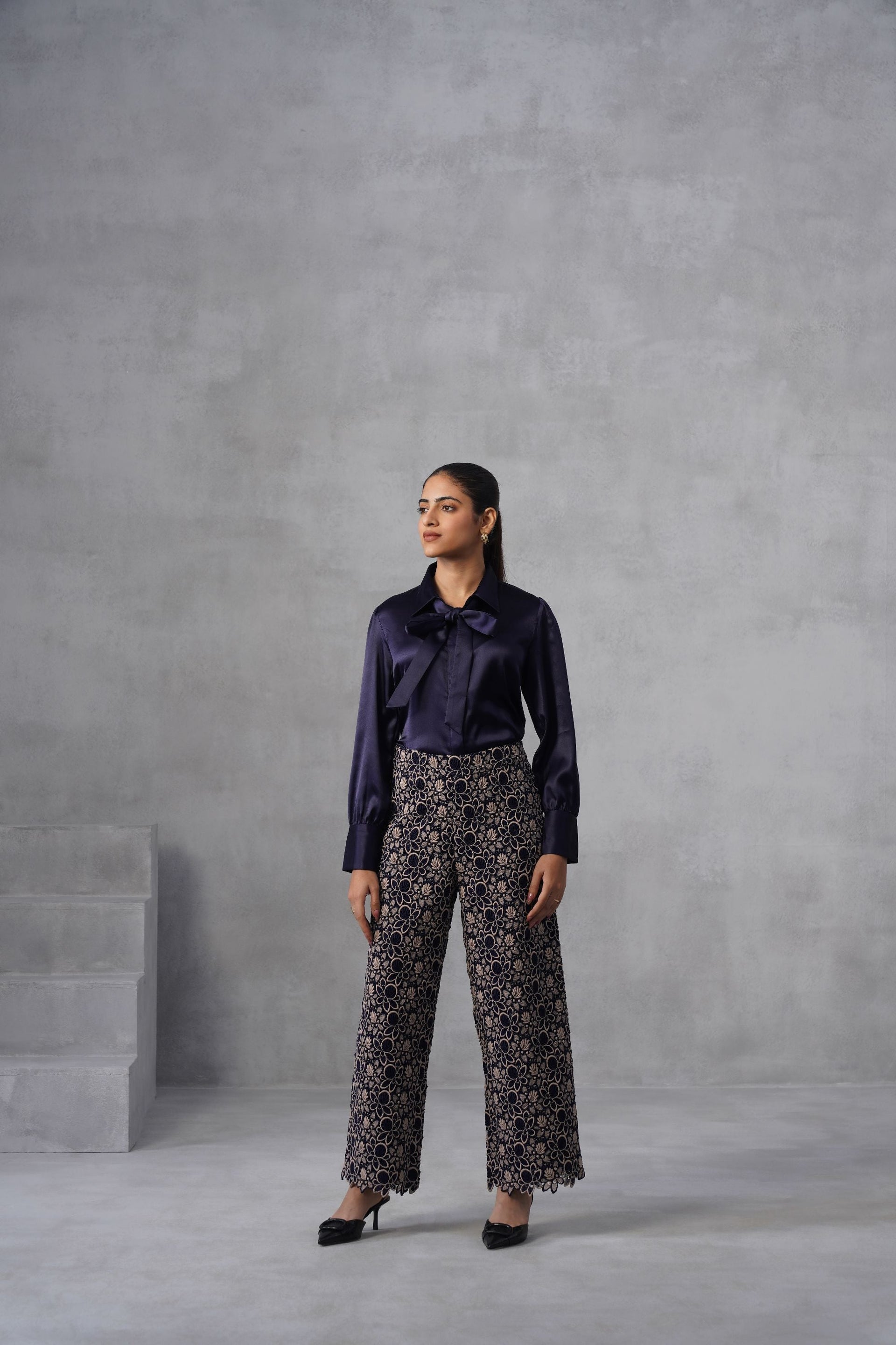 Navy Midnight-Bow Shirt