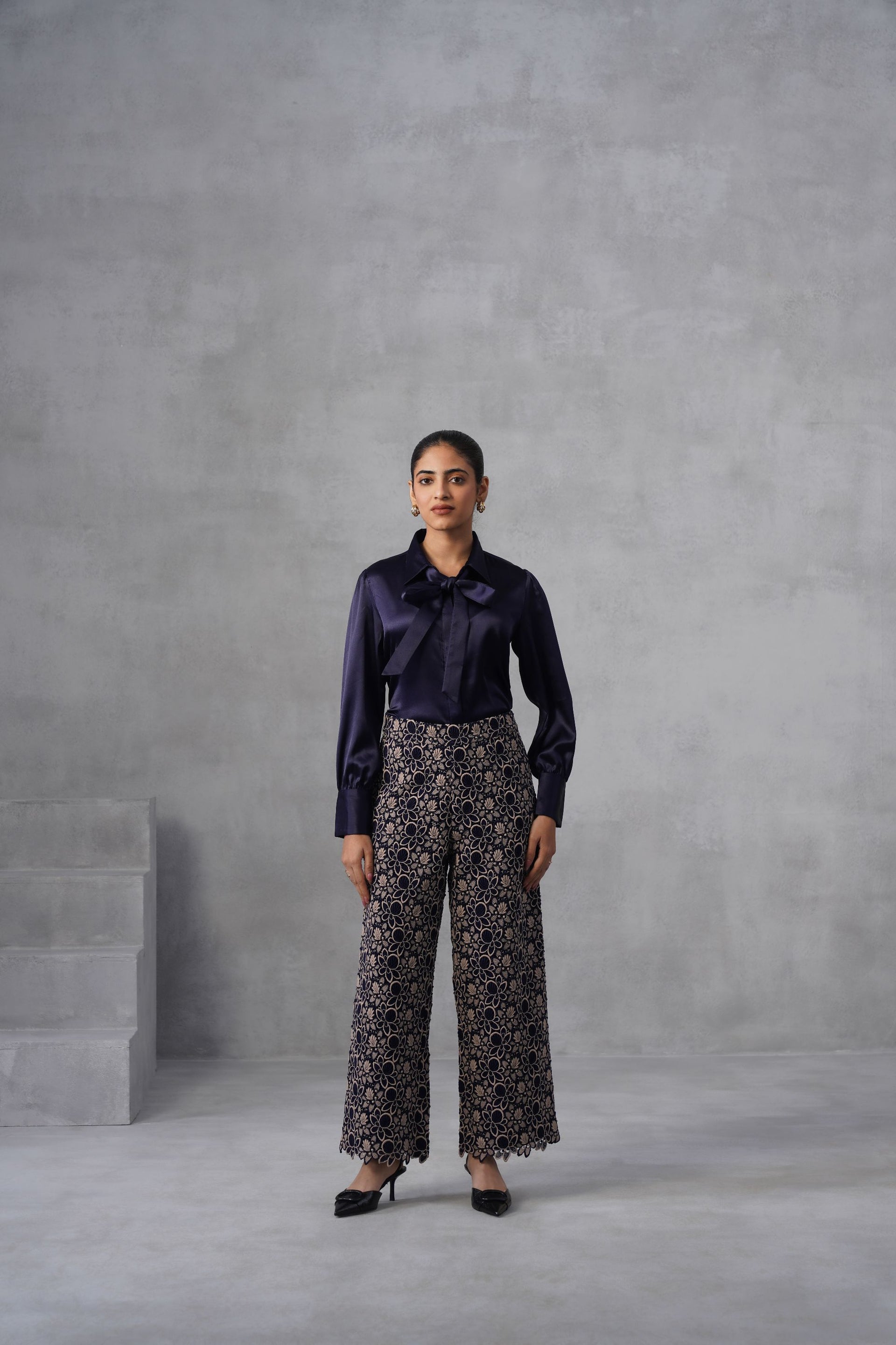 Navy Midnight-Bow Co-ord Set