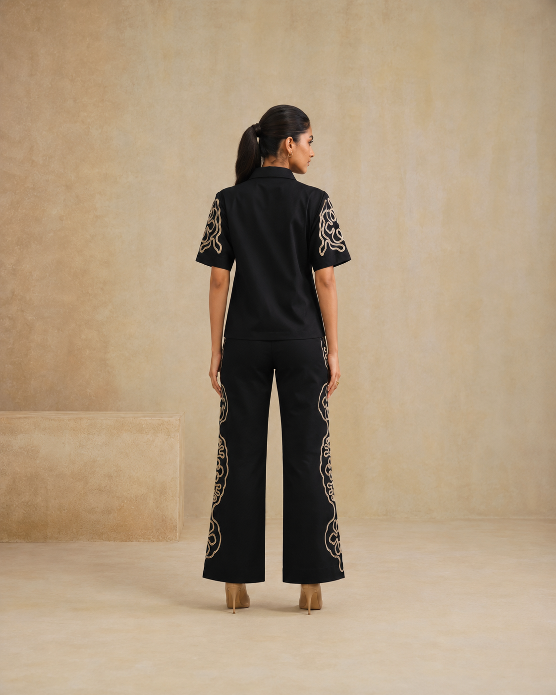 The Obsidian Embroidered Shirt & Trouser Set