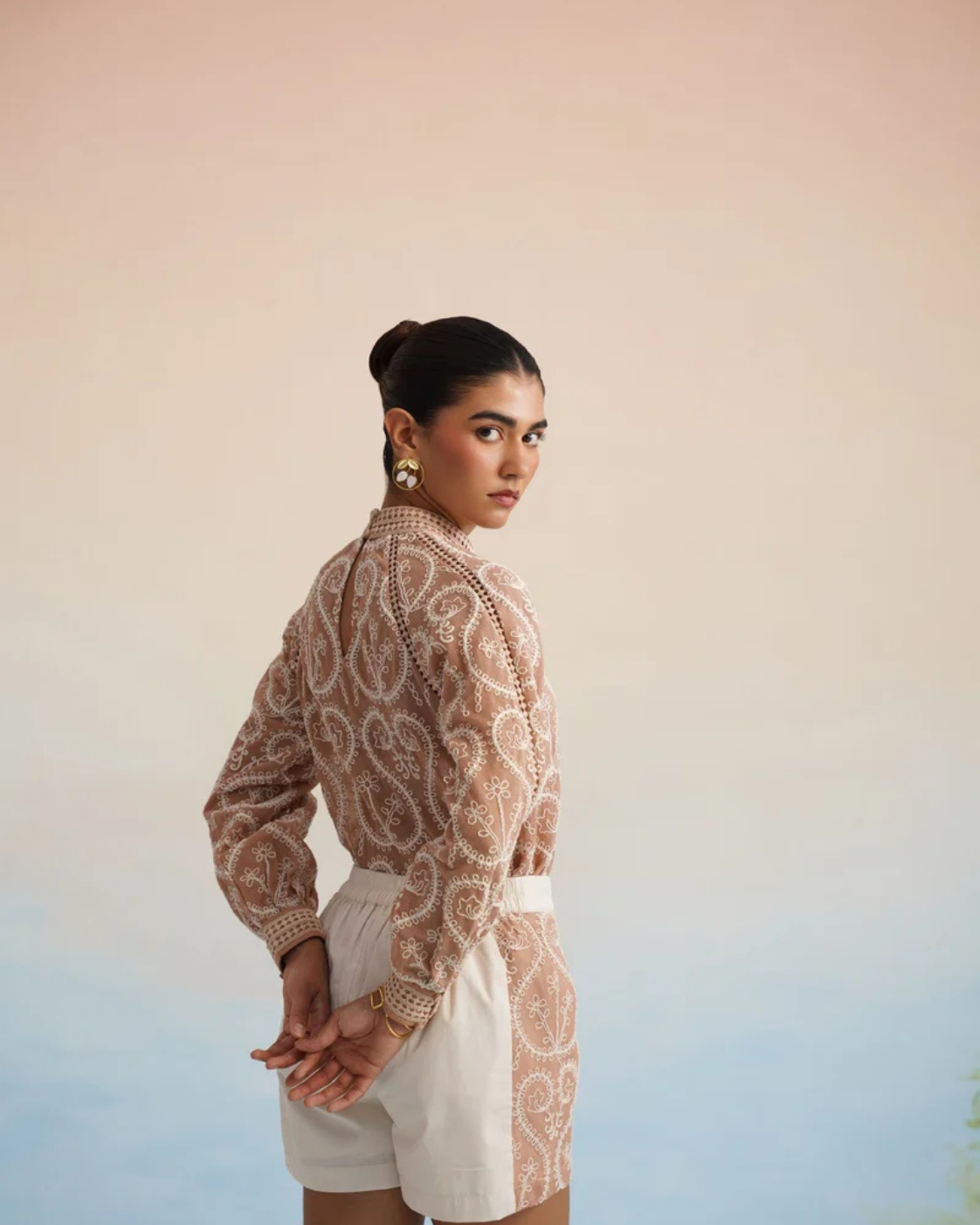 The Sahara Embroidered Top & Short Set
