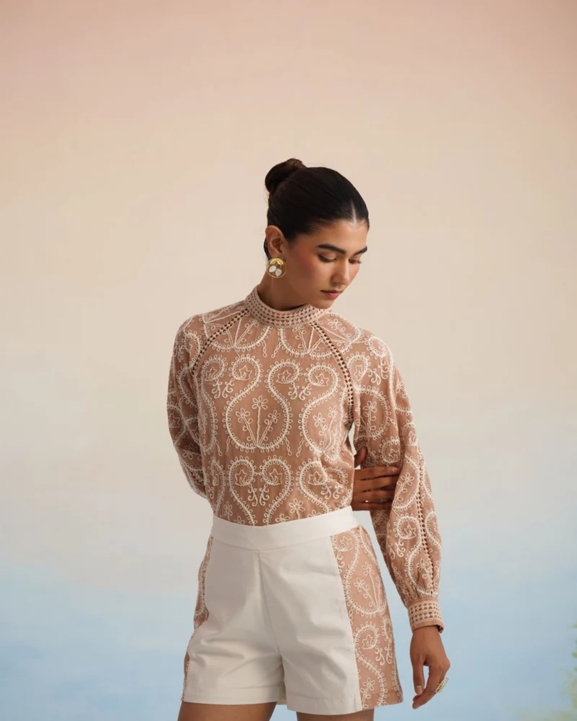 The Sahara Embroidered Top & Short Set