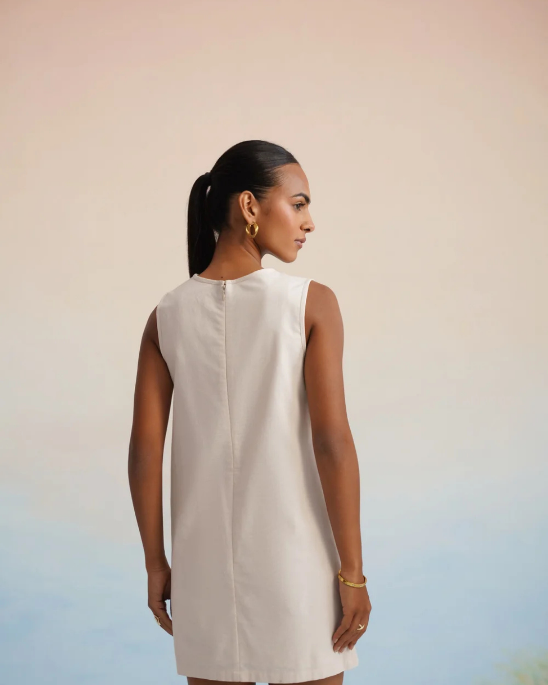 The Ivory Oasis Cutwork Shift Dress
