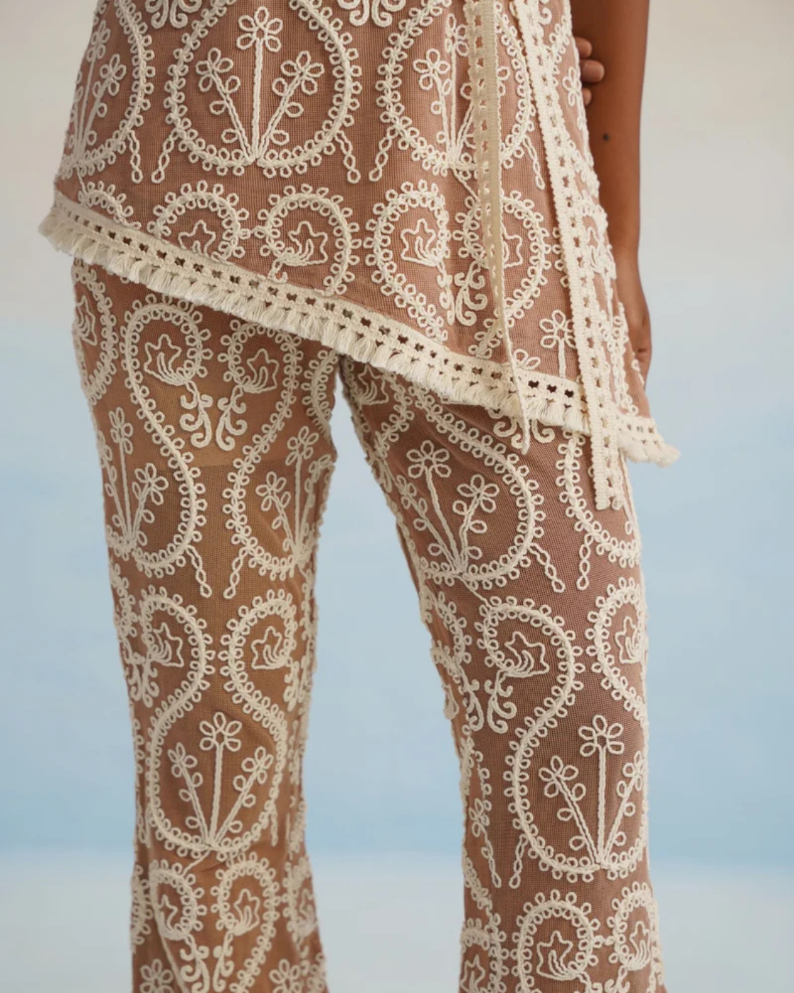 The Oasis Paisley Embroidered Boho Pant Set