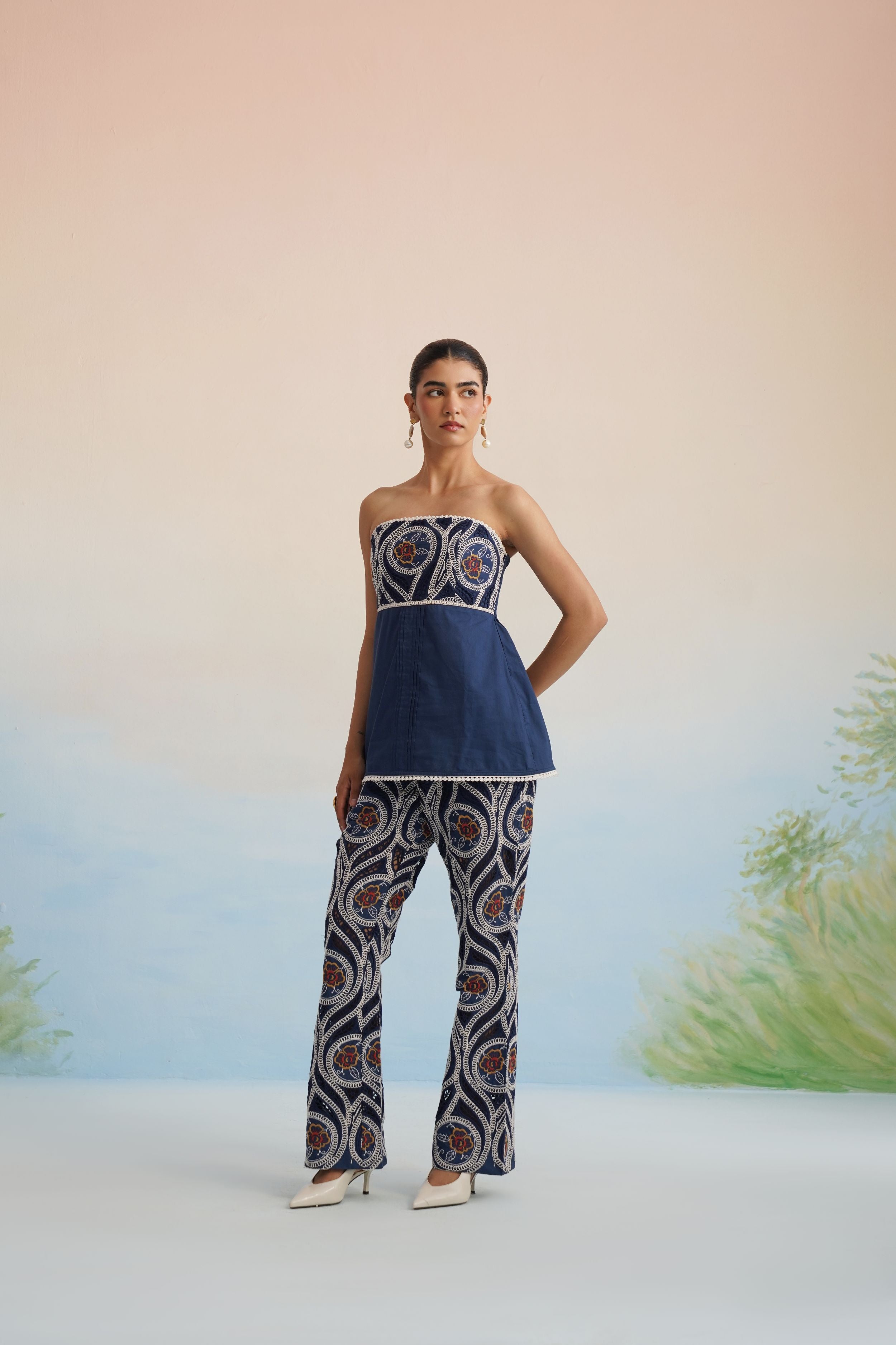 The Midnight Motif Strapless Peplum