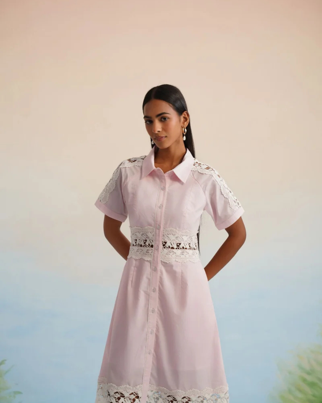The Blush Bloom Lace Mini Dress
