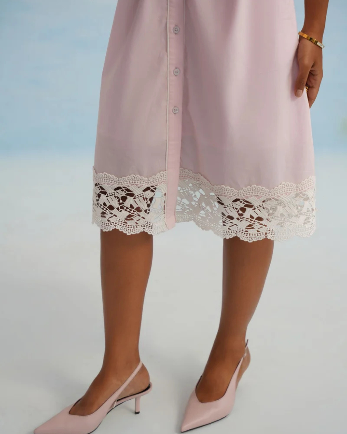 The Blush Bloom Lace Mini Dress