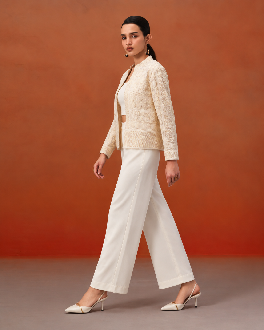 The Lumière Edit - The Celine Ivory Three-Piece Jacket Set