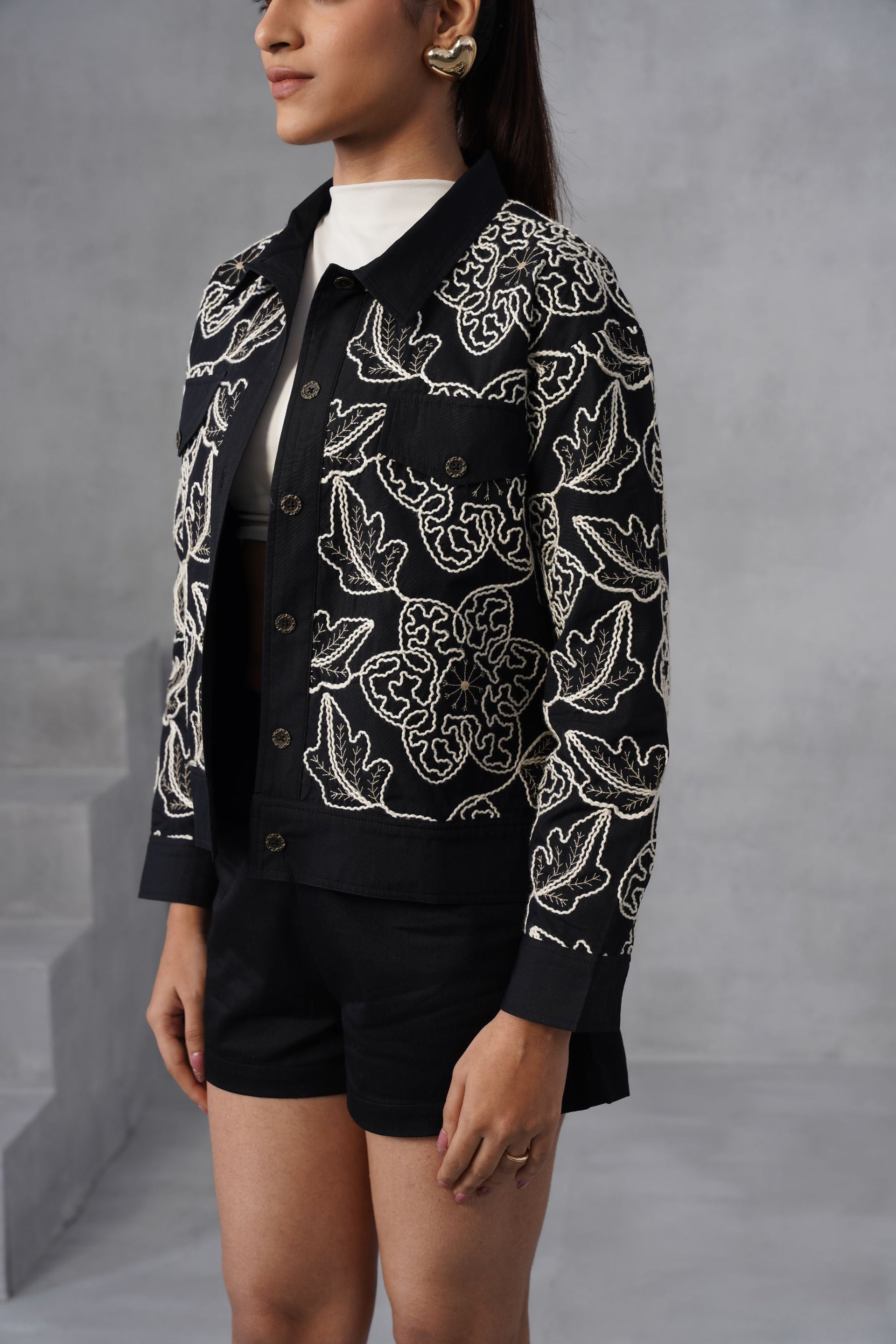 White Foliage Jacket