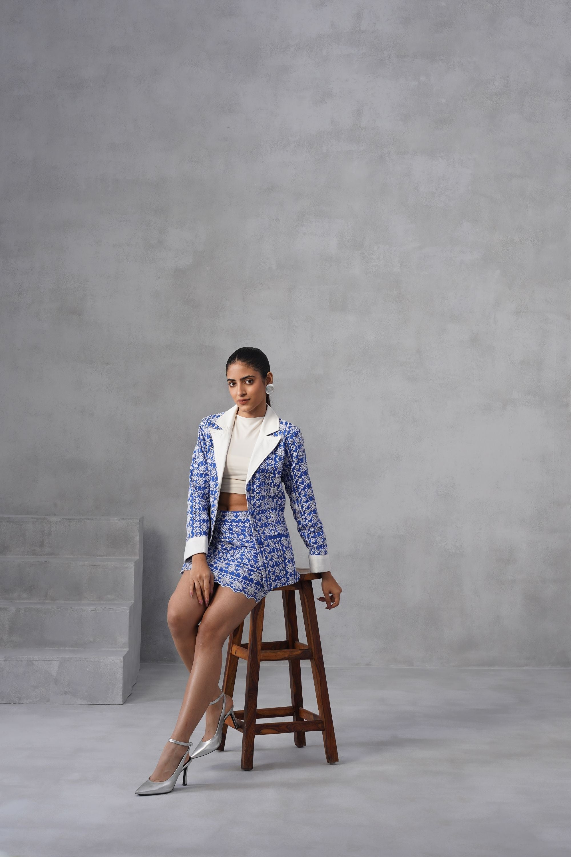Blue Lattice Jacket
