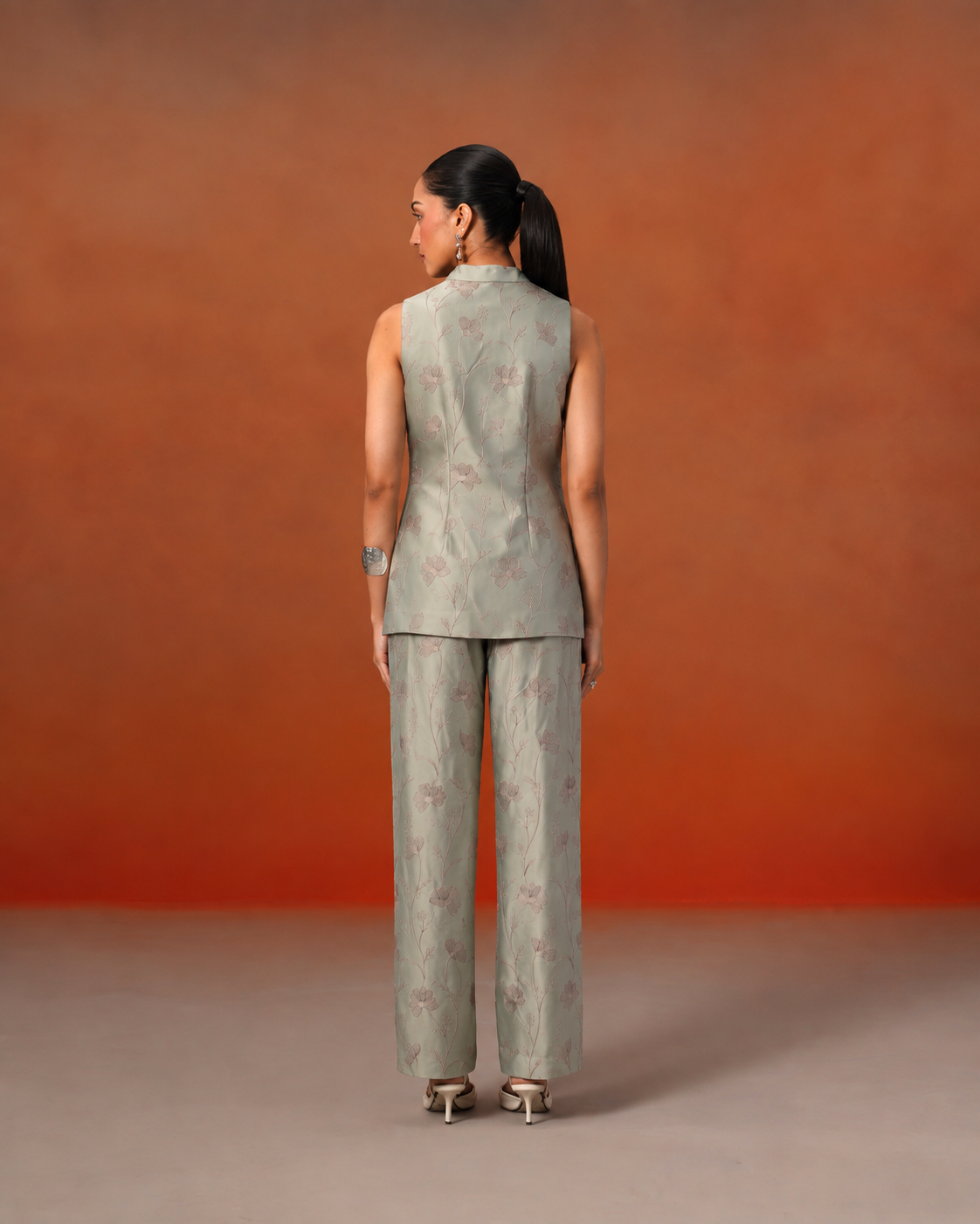 The Lumière Edit - The Liana Sage & Blush Satin Top Set