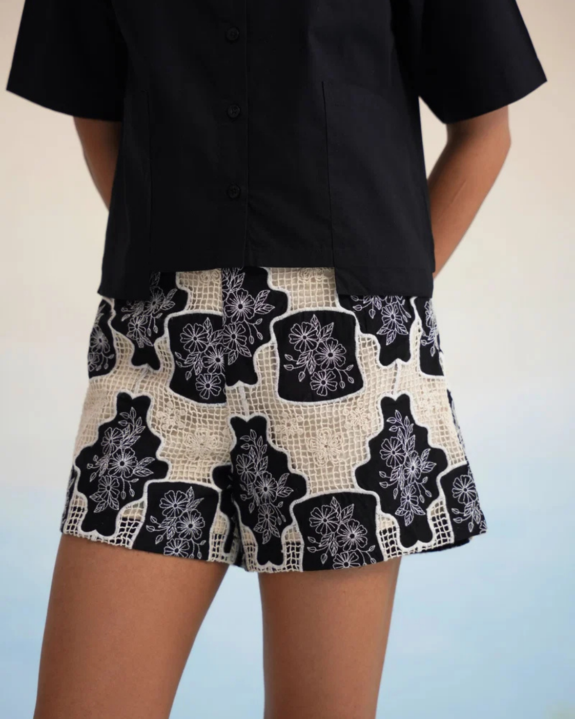 The Onyx Motif Shirt & Short Set
