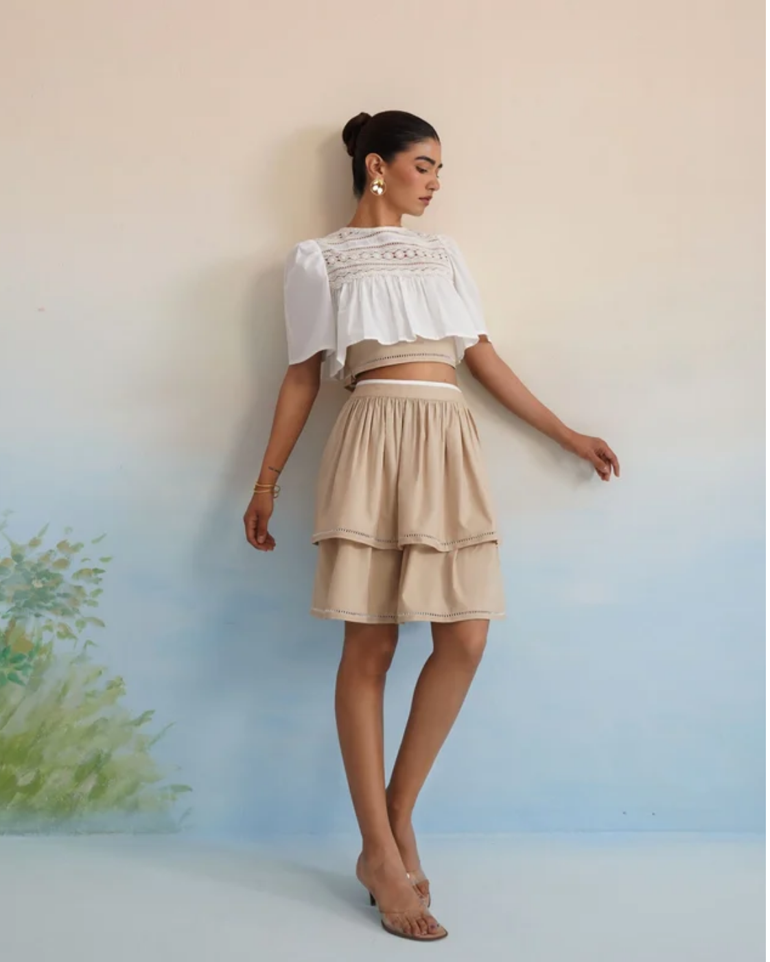 Bulevar Blossom - The Biscotti Tiered Skirt Set