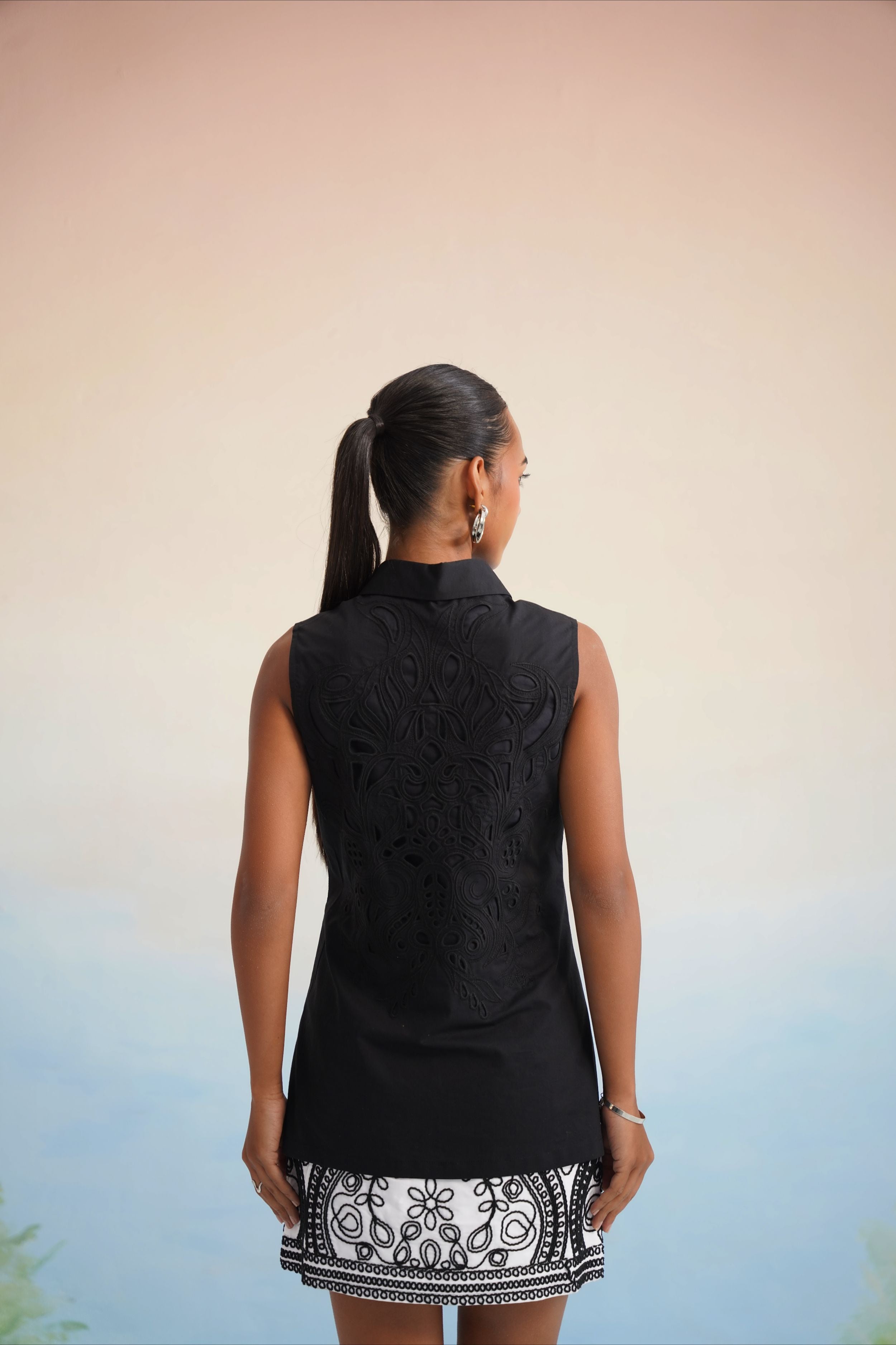 The Onyx Cutwork Tunic Shirt