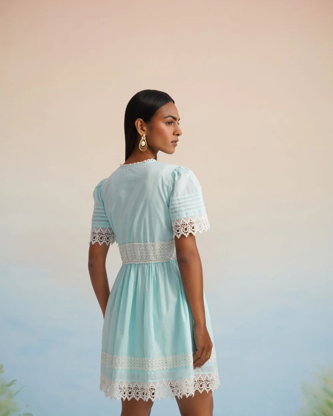 The Bluebell Lace Mini Dress