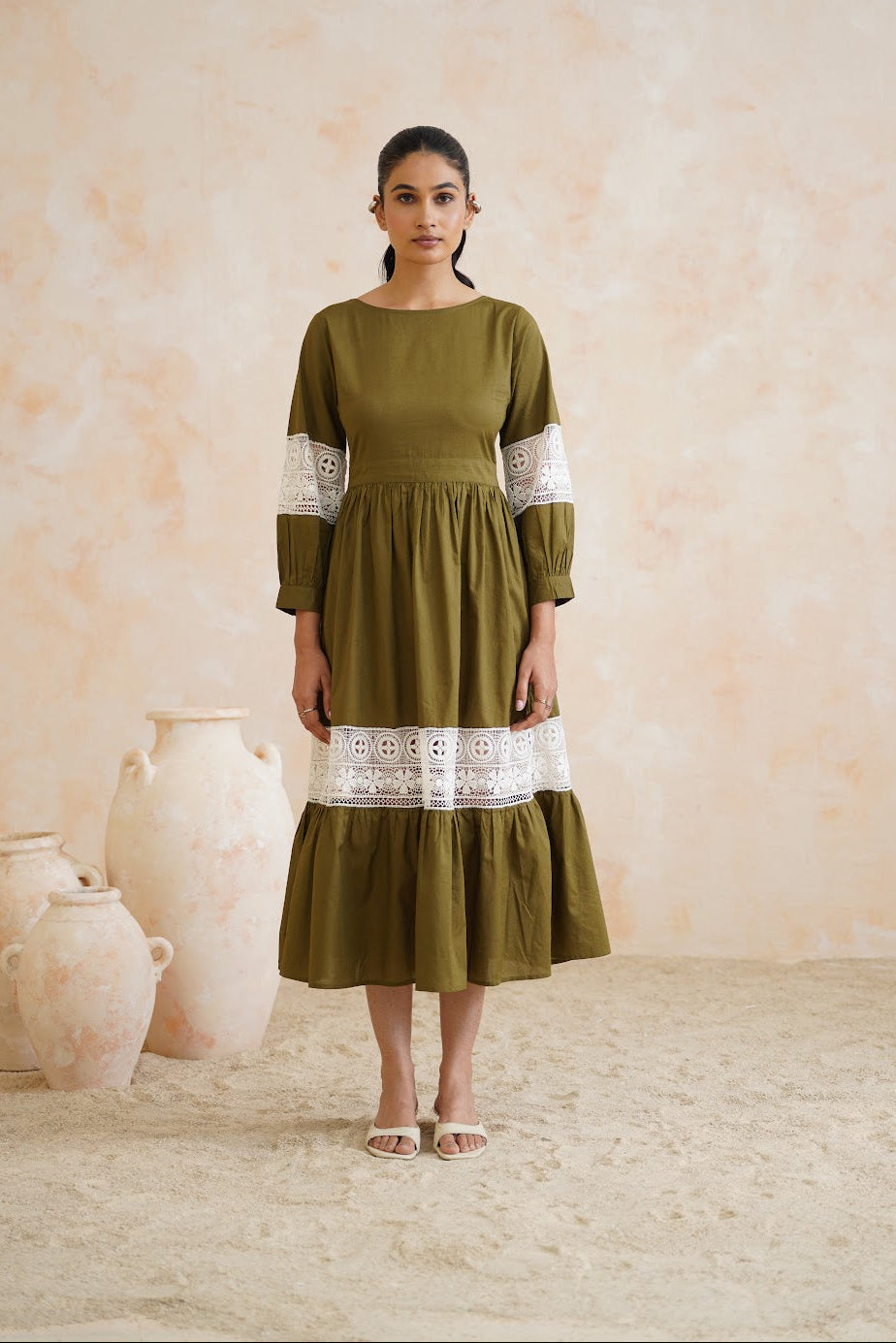 Olive Grove Lace Dress