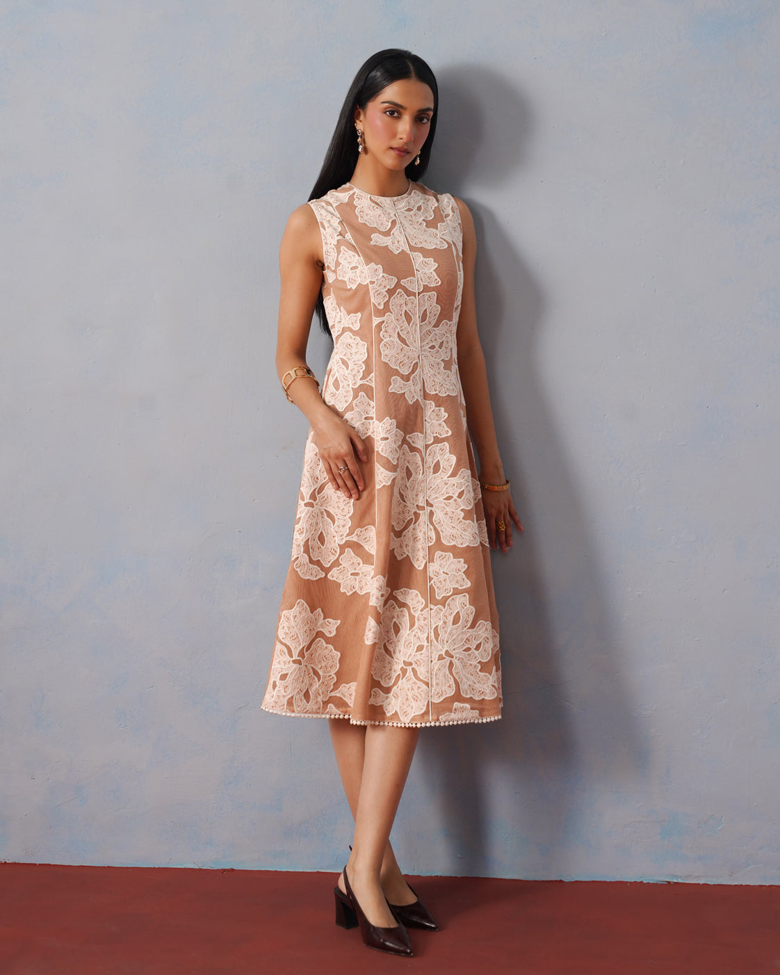 The Elise Raschel Appliqué Cotton Net Dress