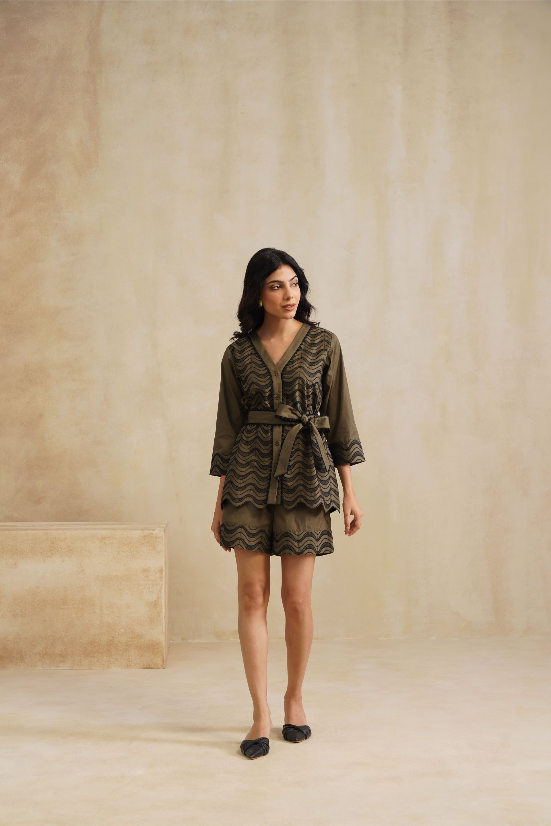 Moss Green Wave Co-ord