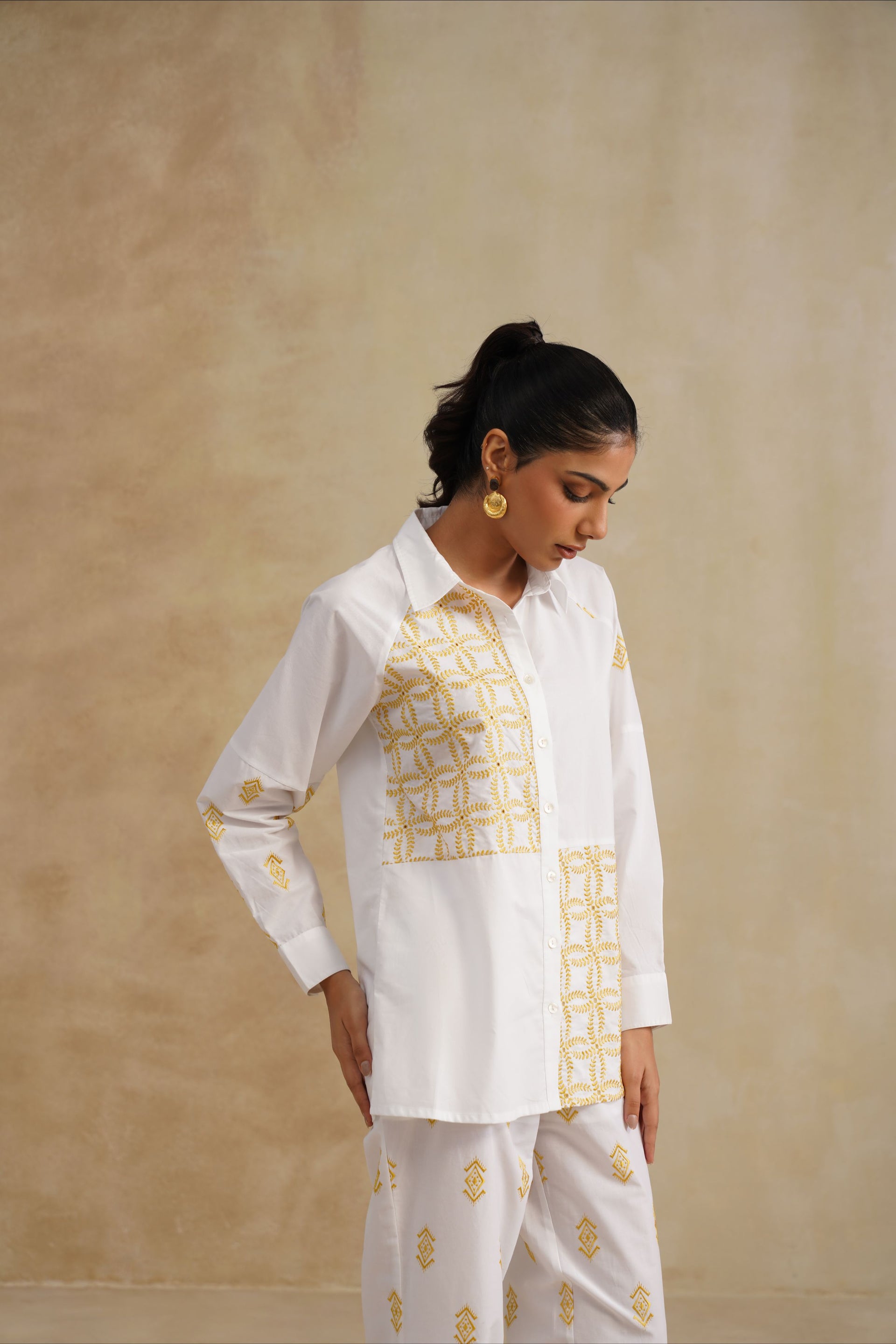 Noor Gold Detail Shirt