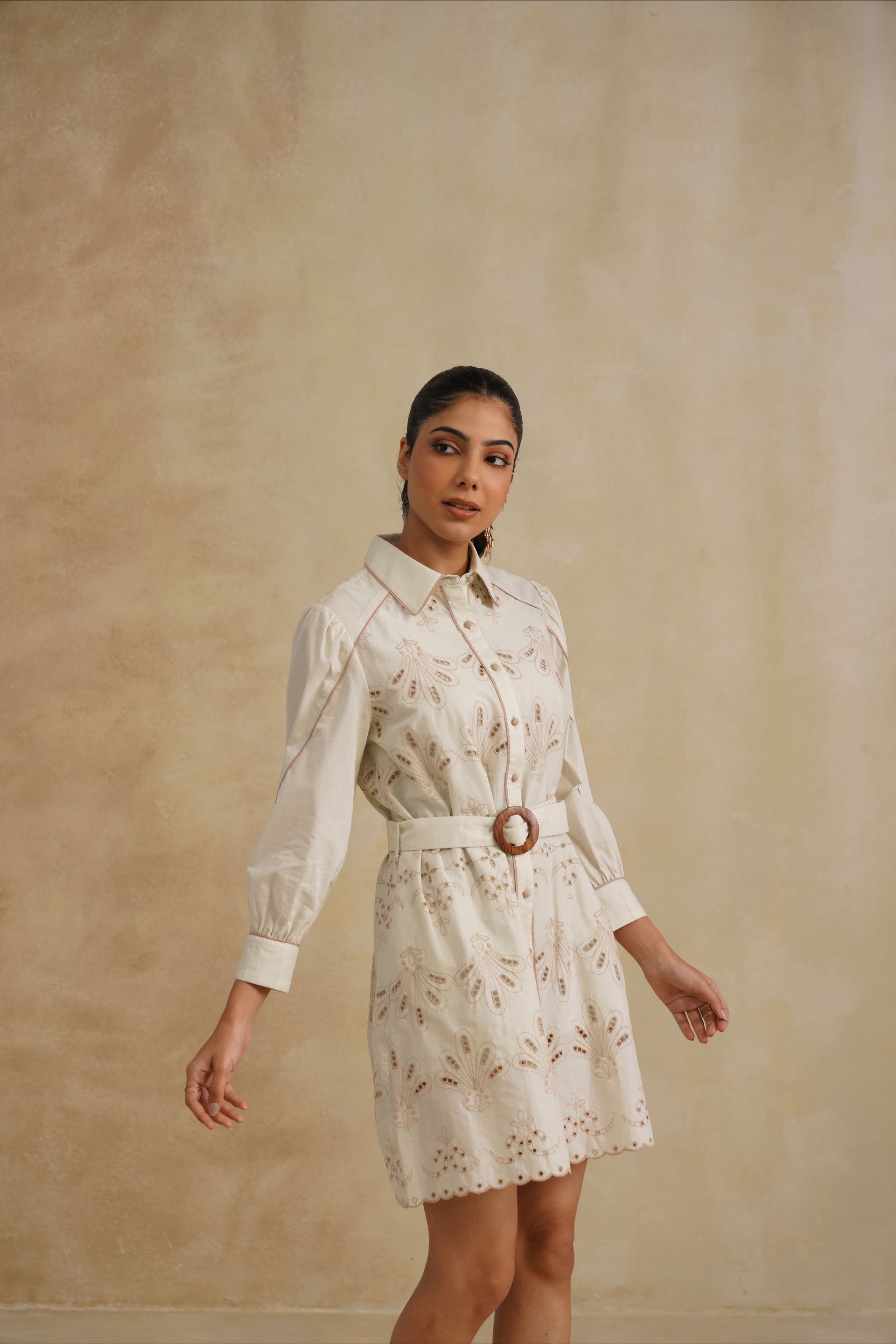 Mint Bloom Shirt Dress