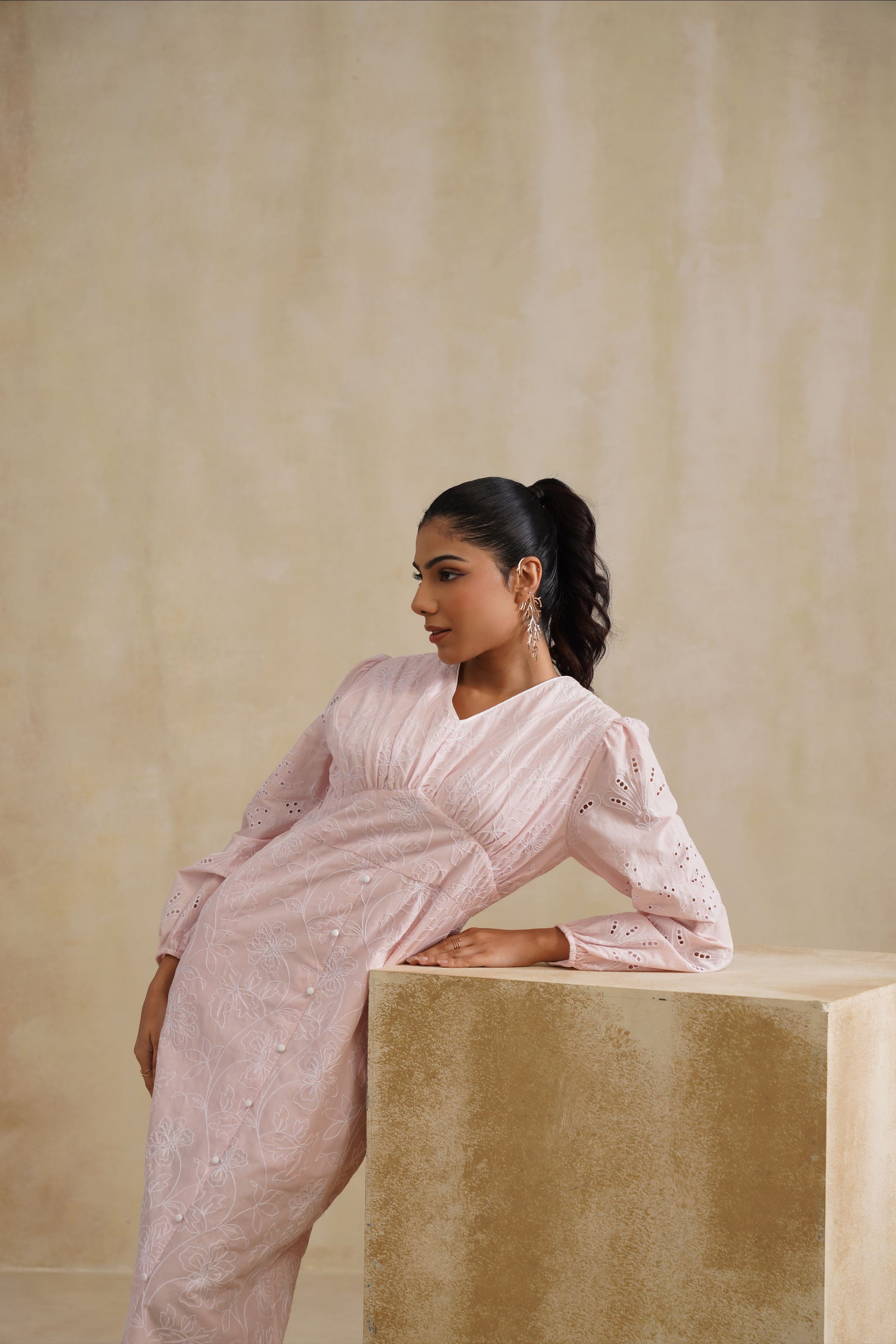 Blush Grace Midi Dress