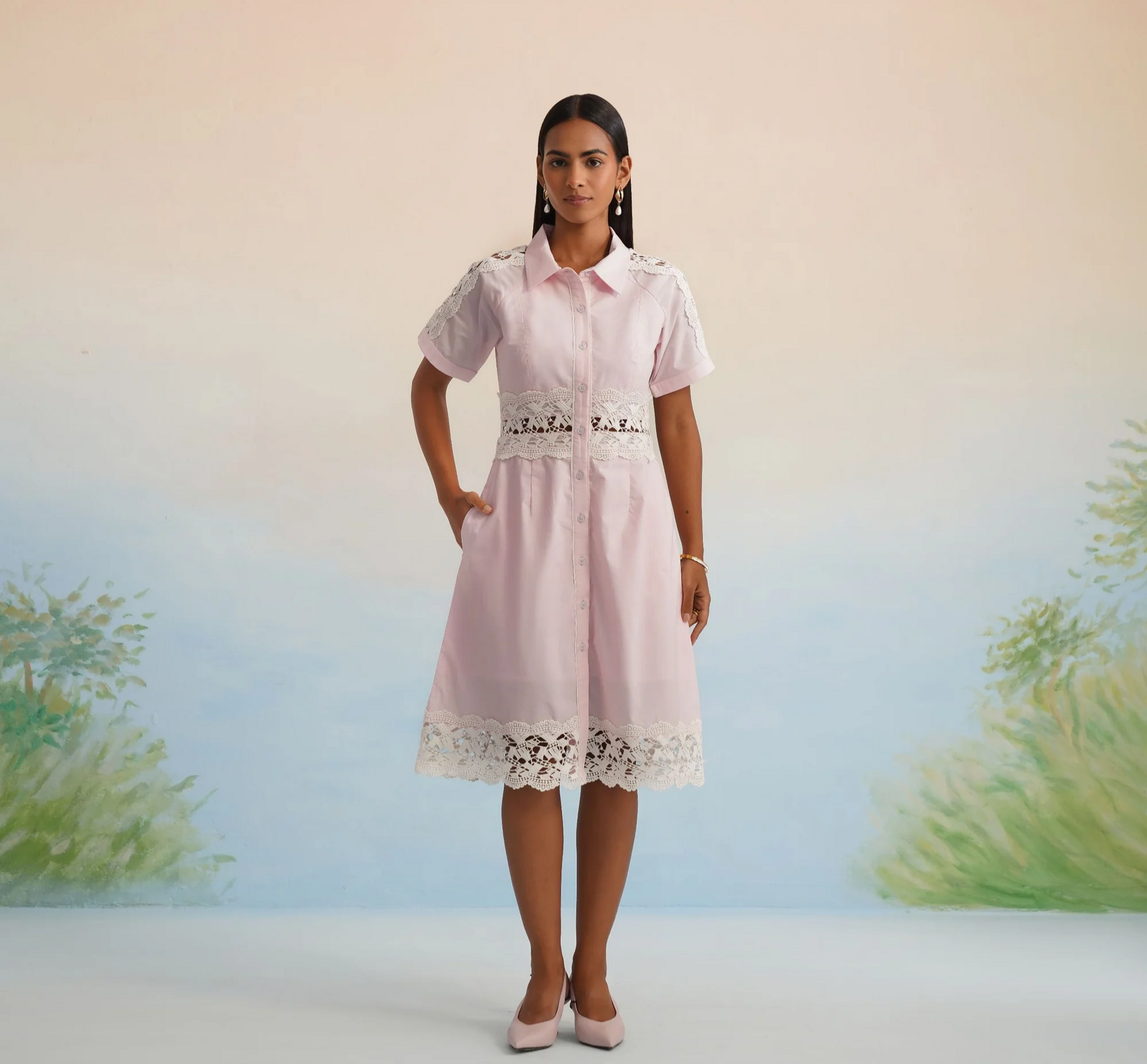 Bulevar Blossom - The Blush Bloom Lace Mini Dress