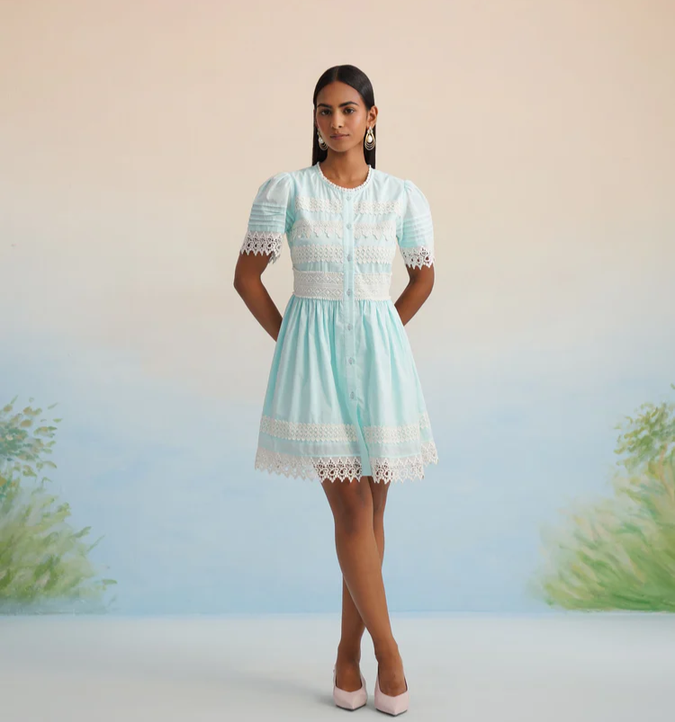 Bulevar Blossom - The Bluebell Lace Mini Dress