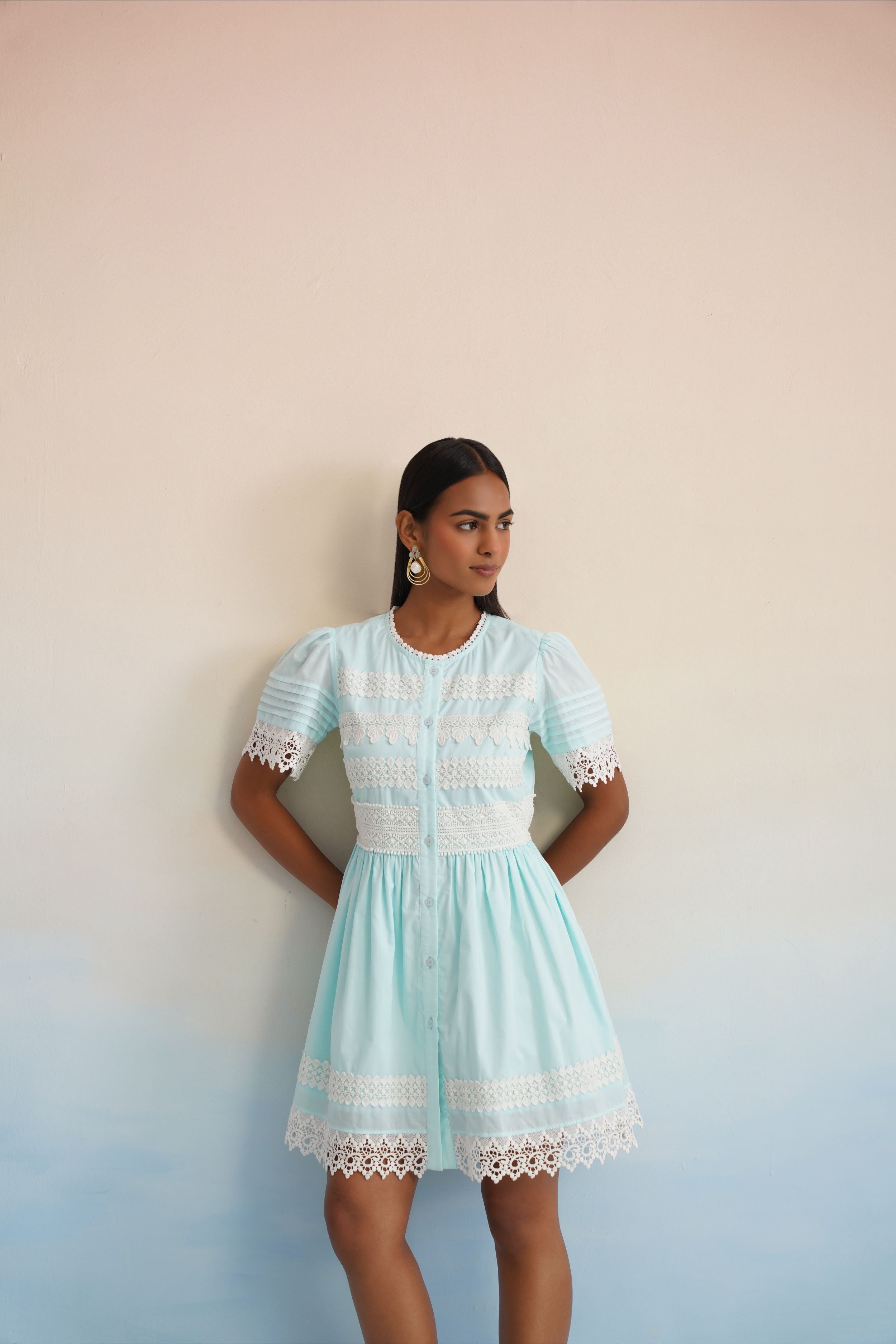 Bulevar Blossom - The Bluebell Lace Mini Dress