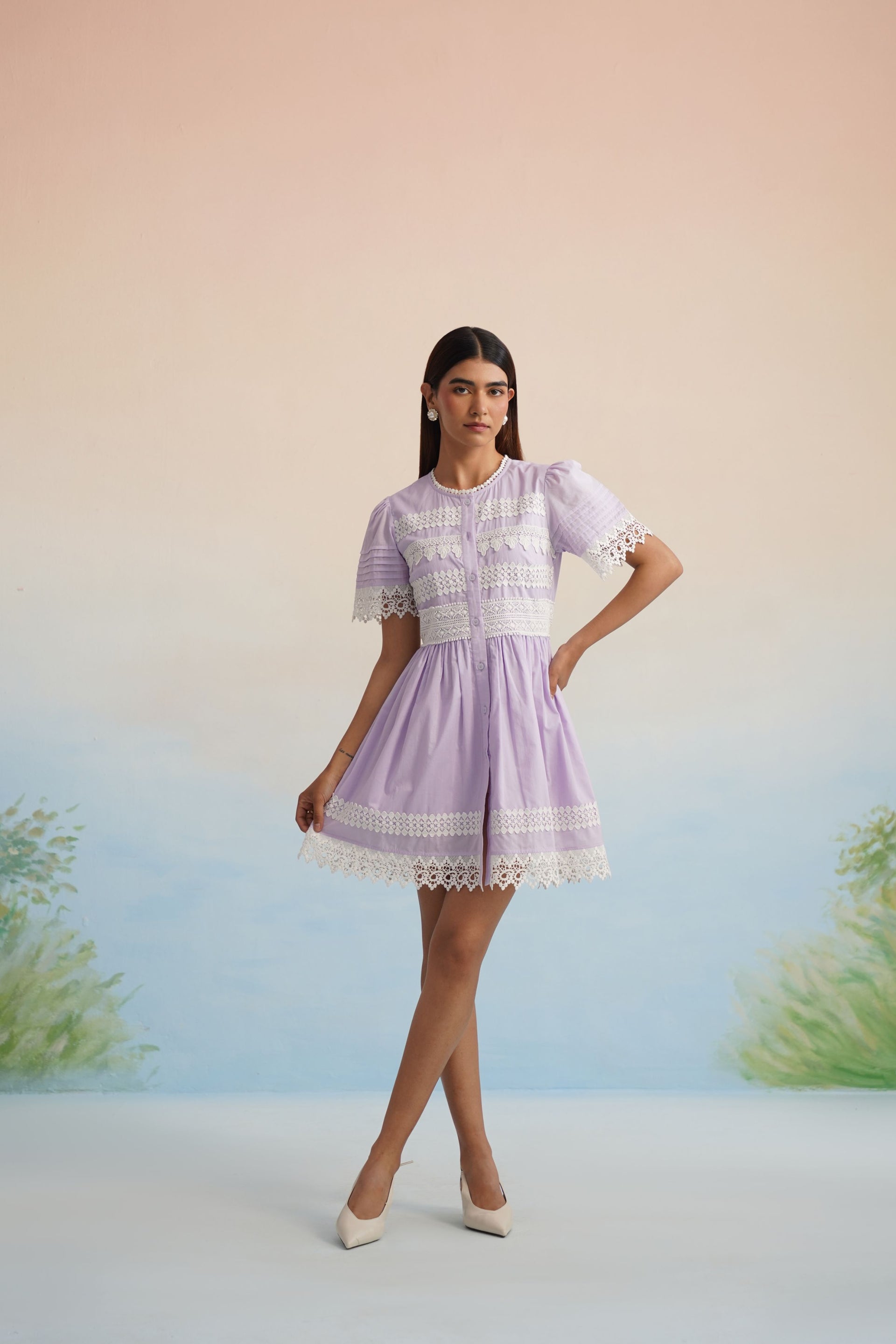 Lavender Shirt Dress
