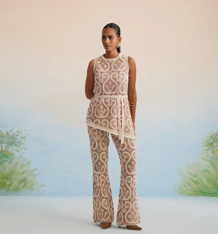 Bulevar Blossom - The Oasis Paisley Embroidered Boho Pant Set