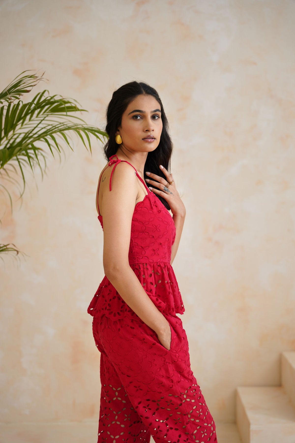 Rose Ember Eyelet Co-ord Set