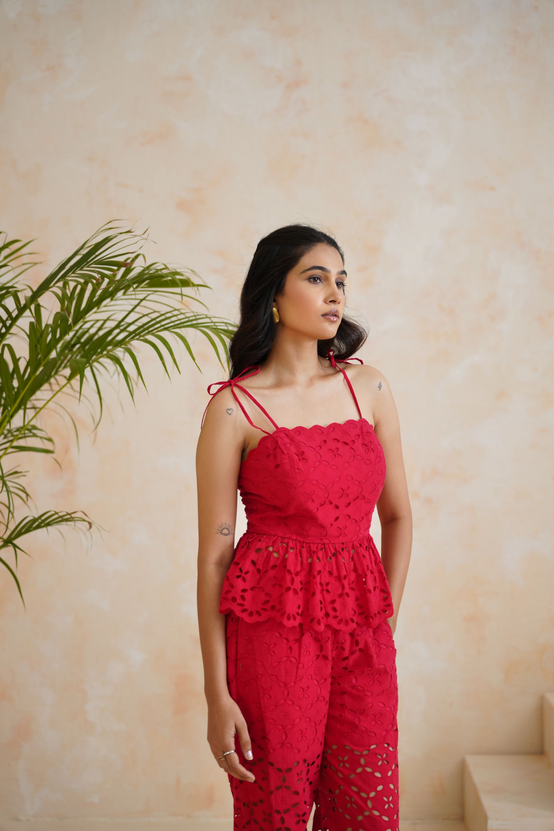 Rose Ember Eyelet Co-ord Set