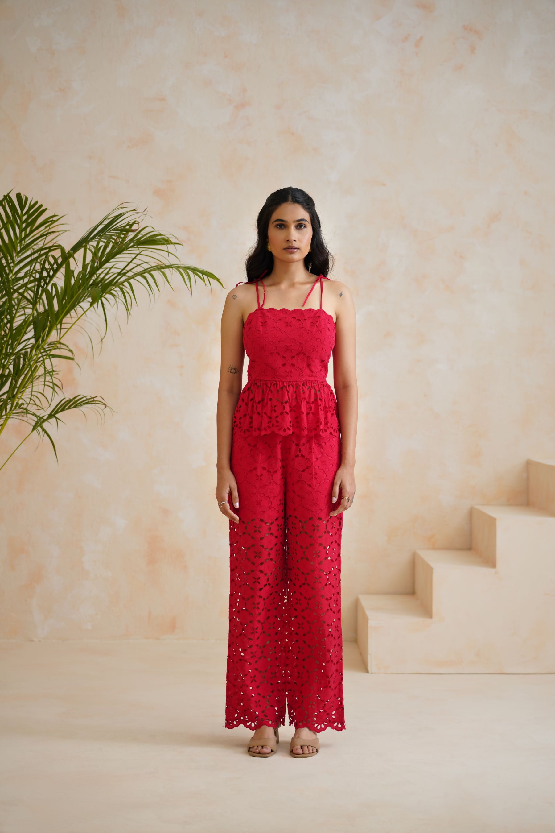 Rose Ember Eyelet Co-ord Set