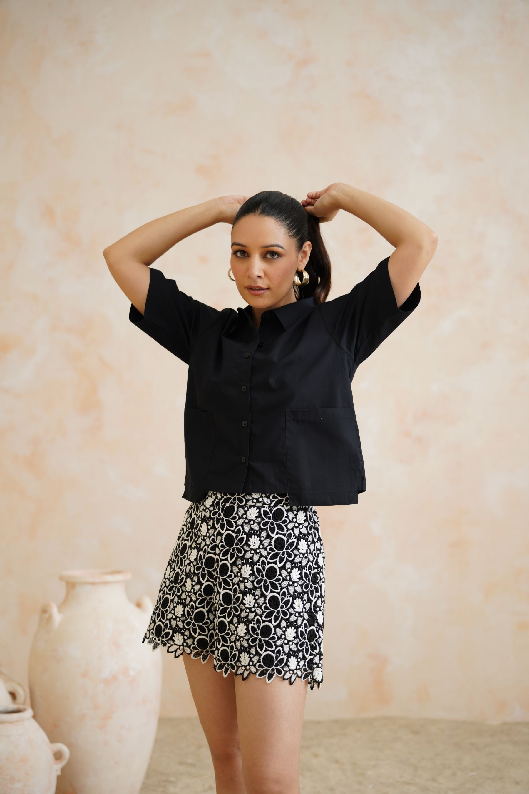 Noir Bloom Lace Shorts