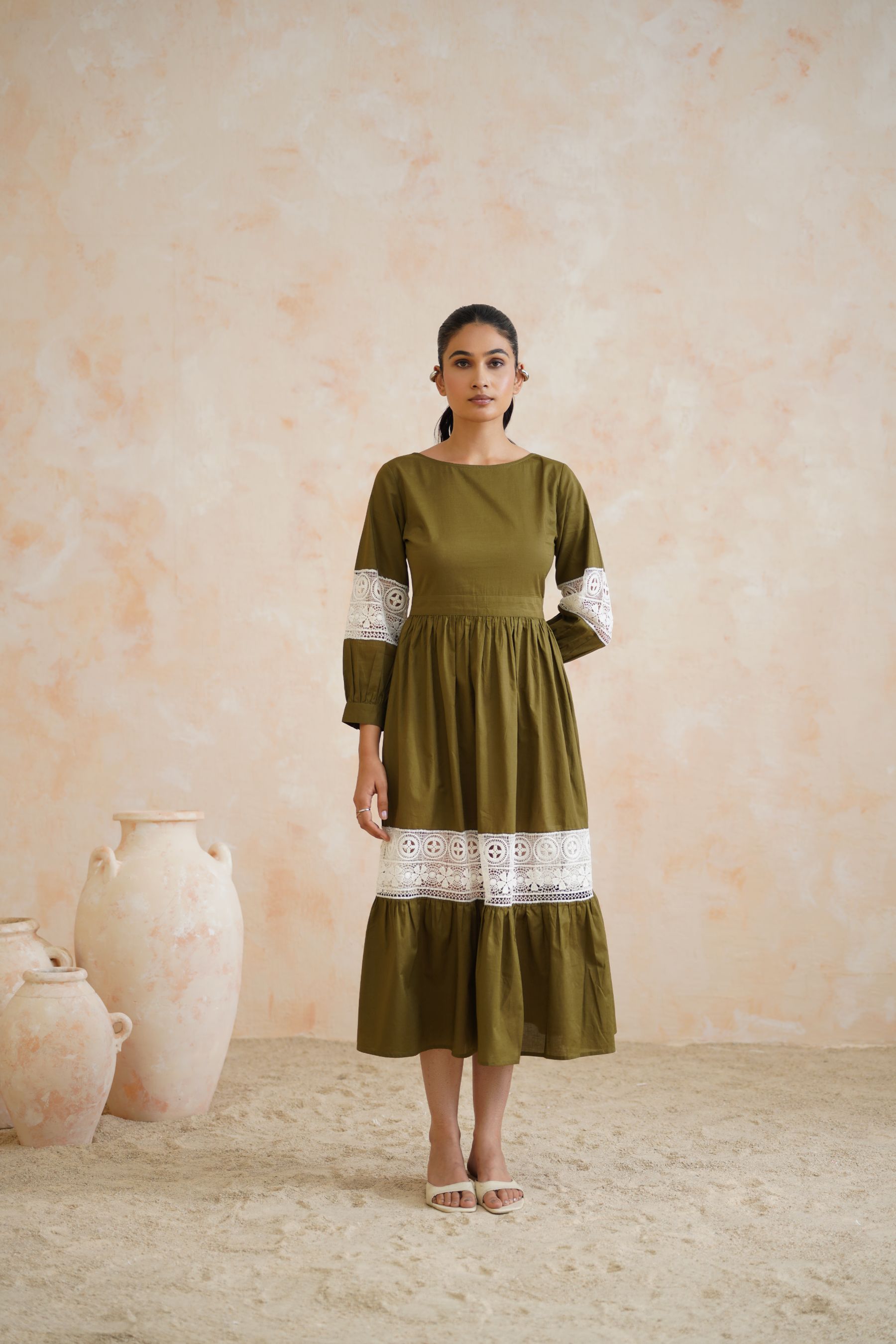 Olive Grove Lace Dress