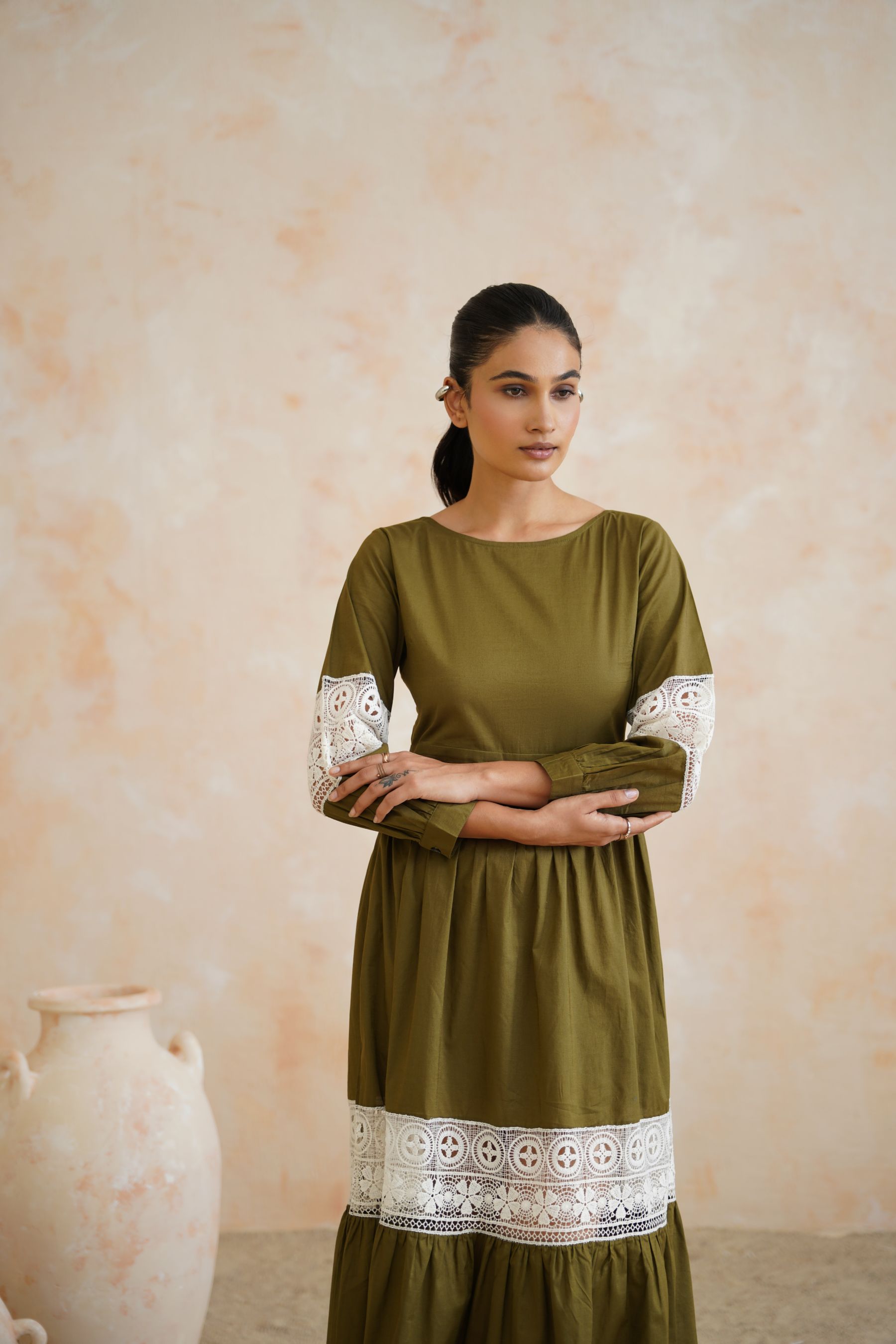 Olive Grove Lace Dress