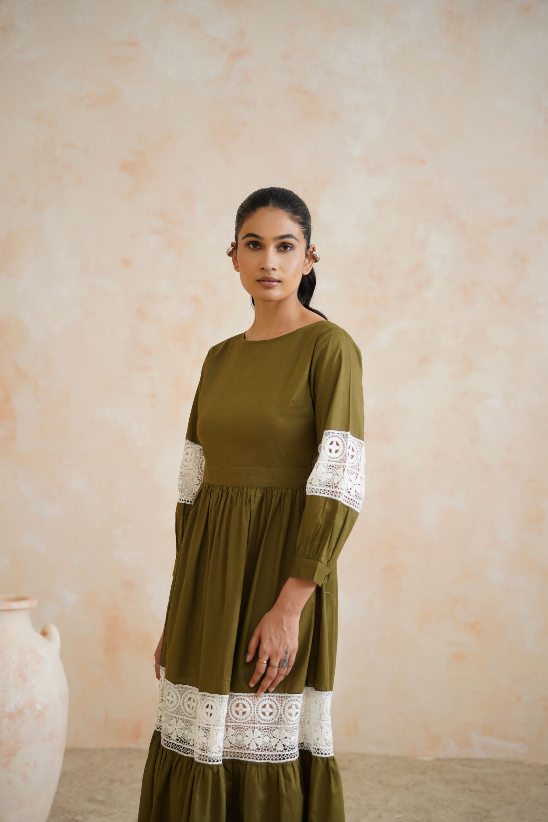 Olive Grove Lace Dress