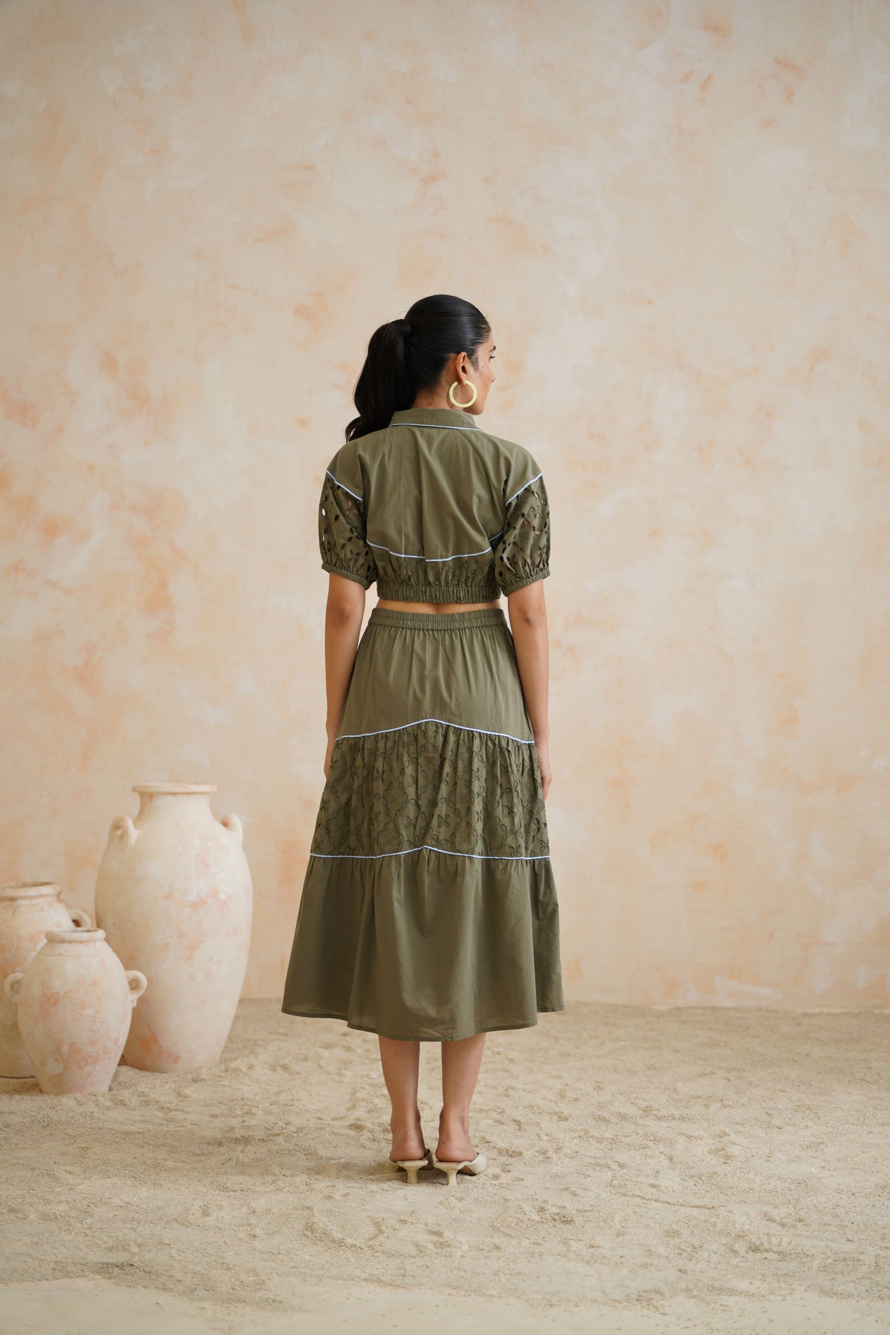 Olive Thread Co-Ord Set