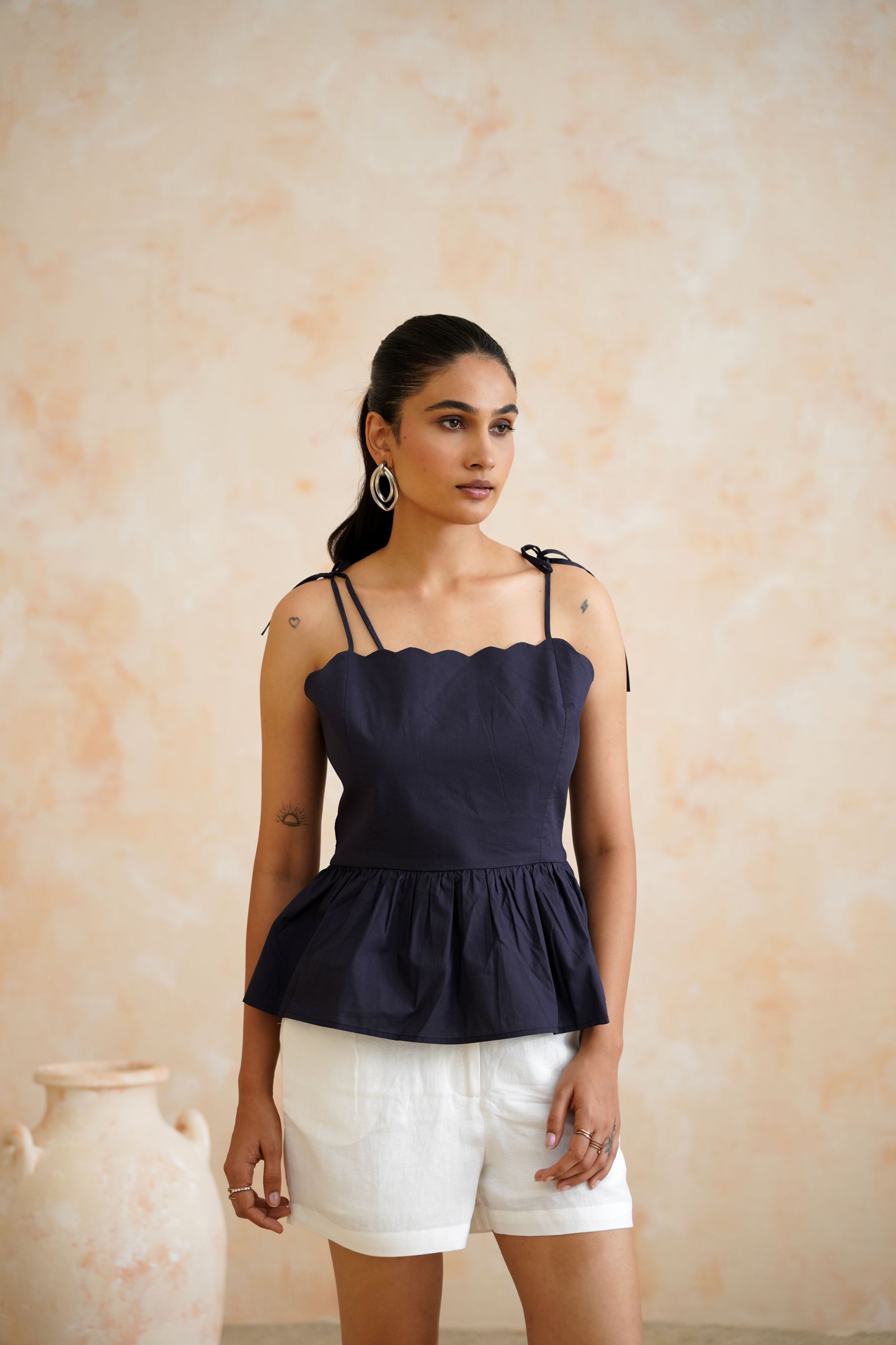 Midnight Whimsy Peplum Top