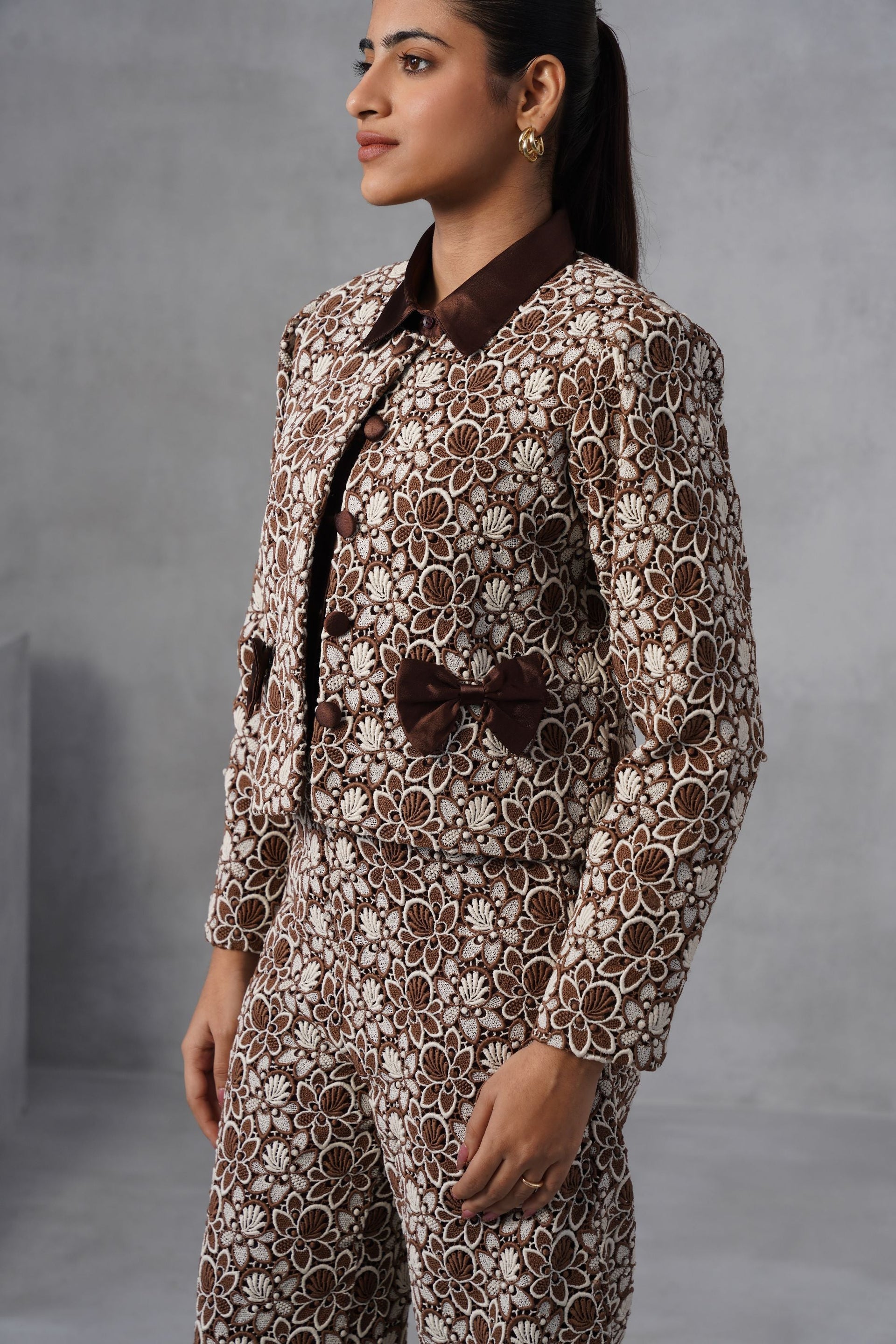 The Cocoa Lace Blazer