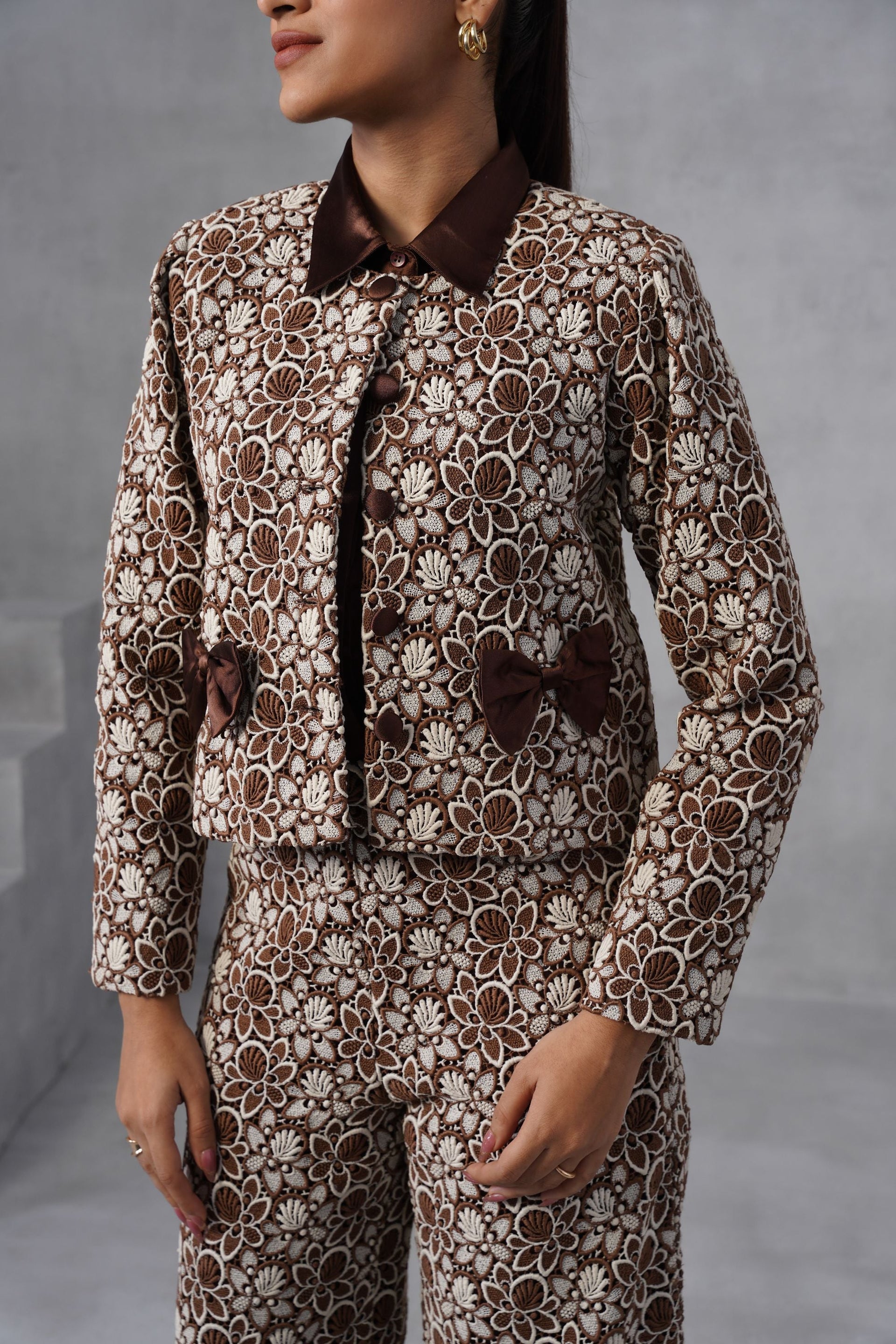 The Cocoa Lace Blazer
