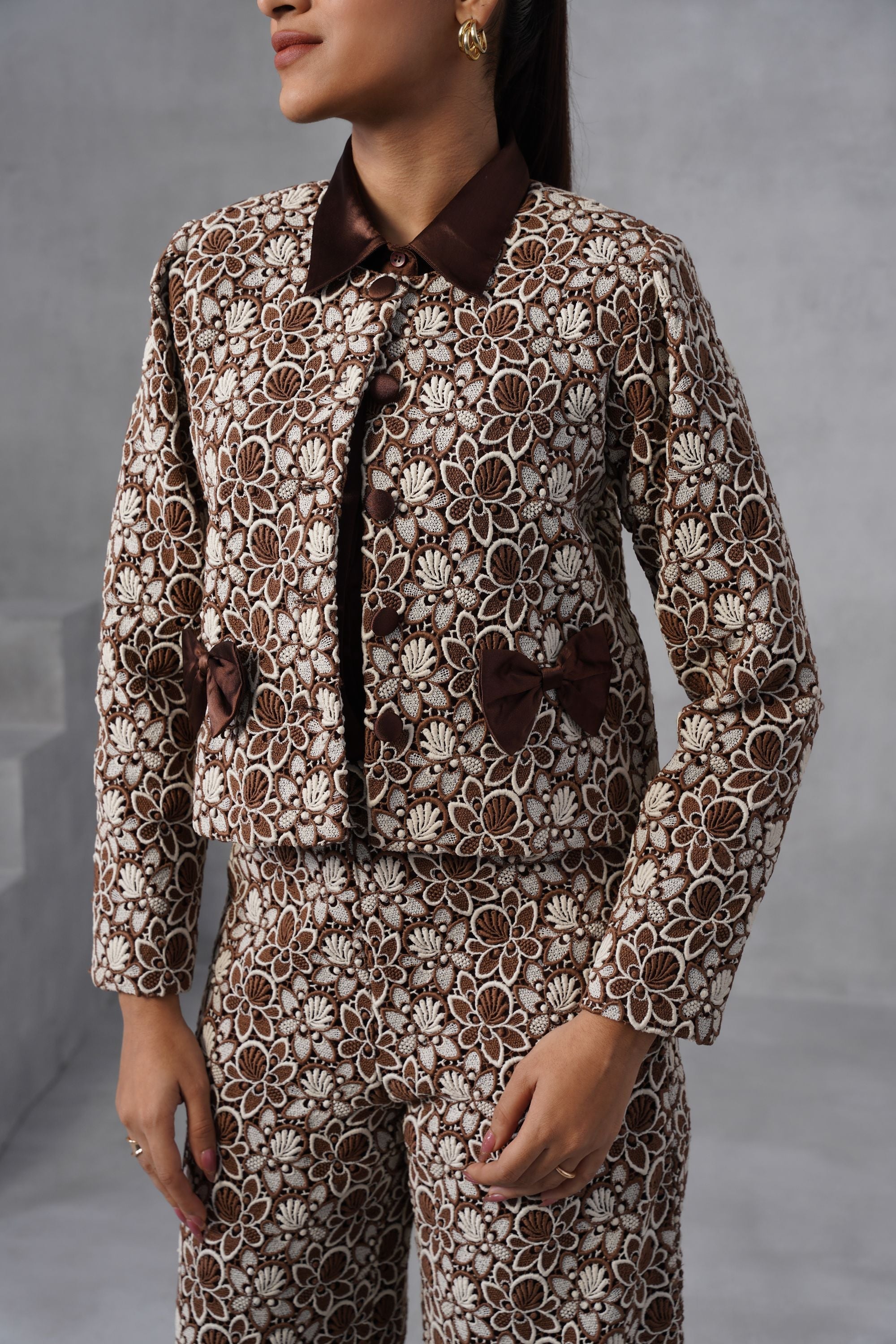 The Cocoa Lace Blazer