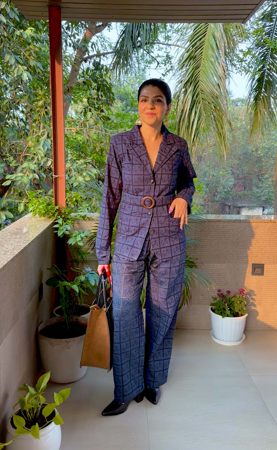 Sonam Jaggi in Blue Noir Set