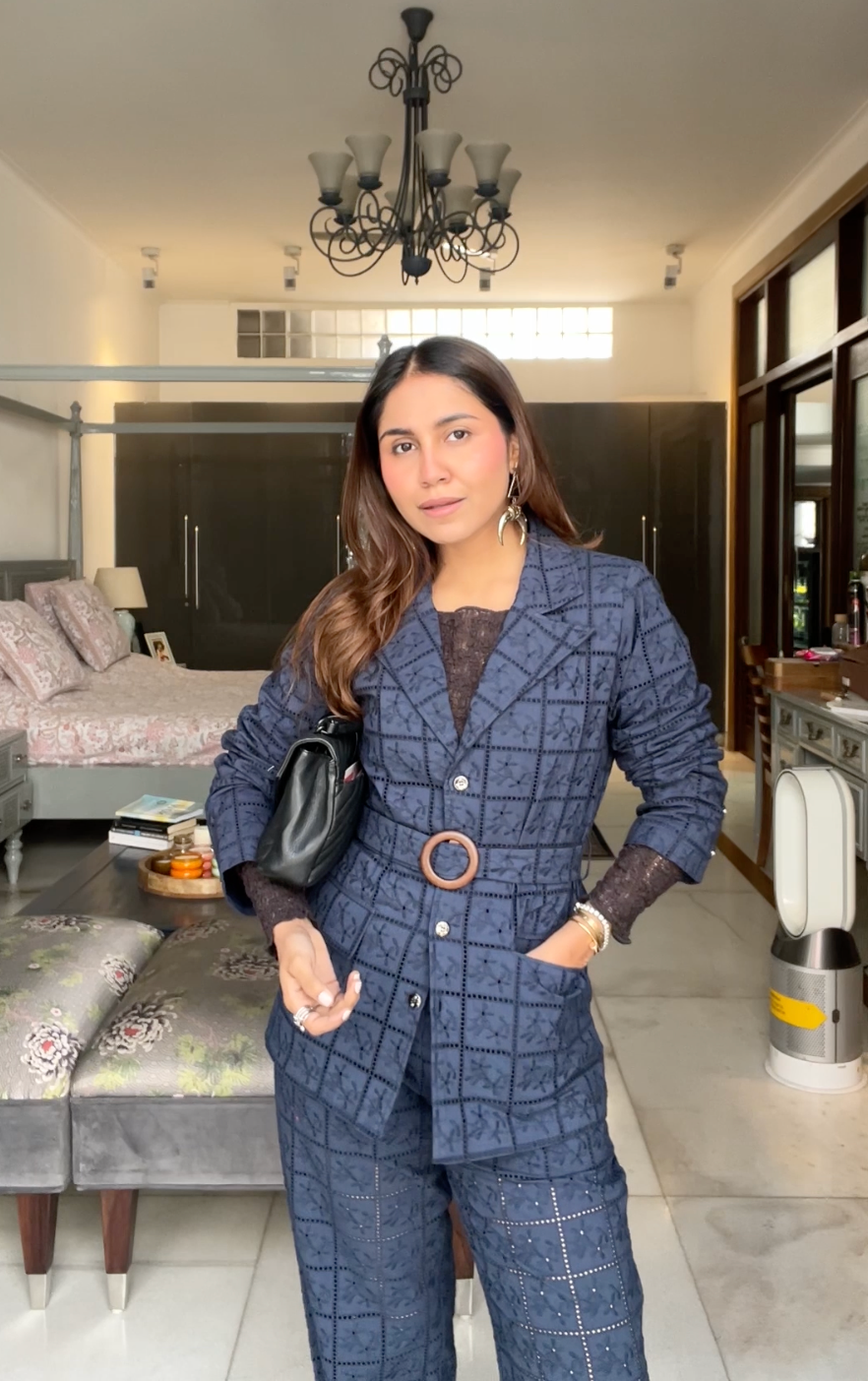 Punany Virmani in Blue Noir Set