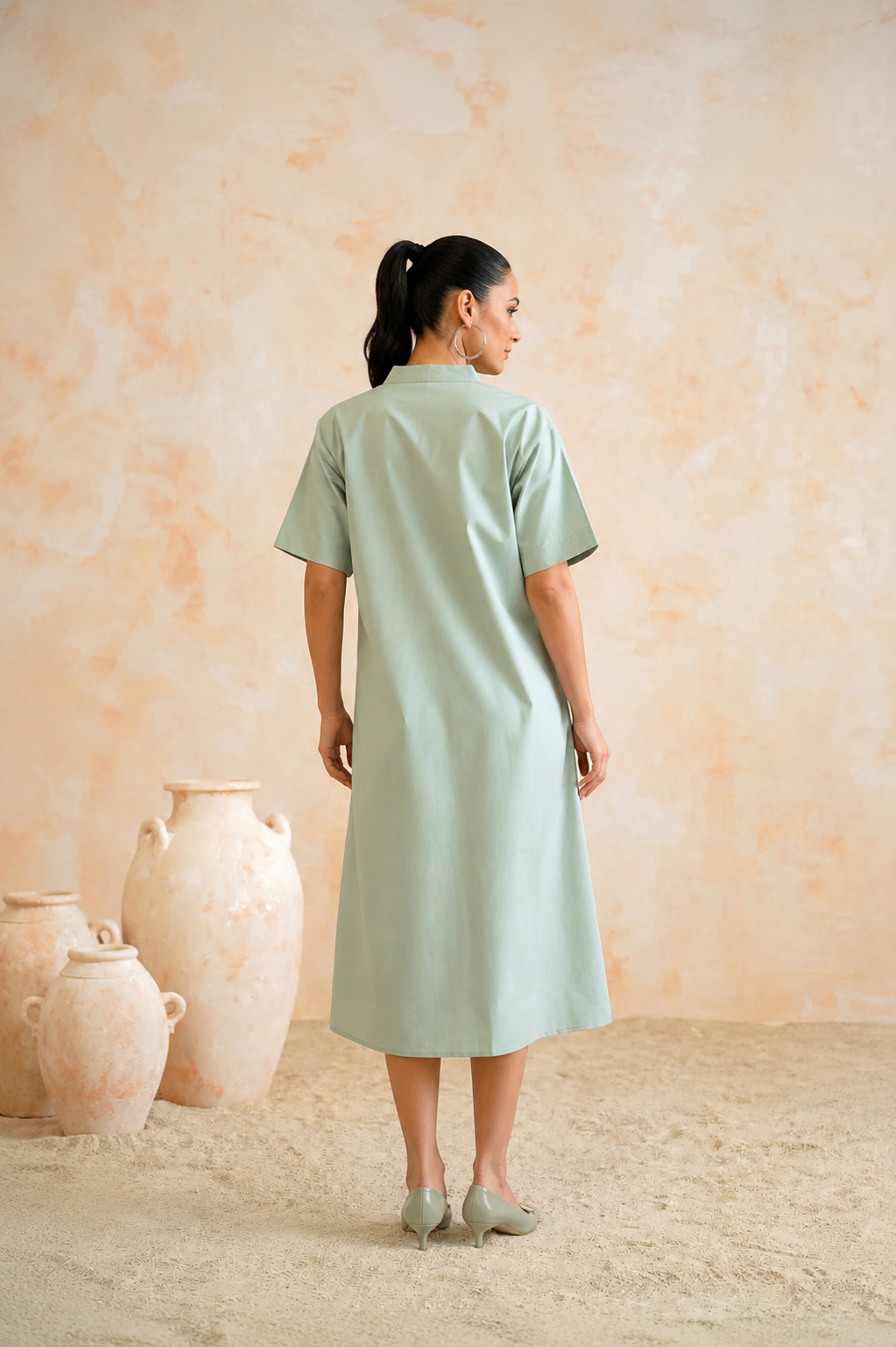 Tropical Oasis - The Oasis Mint Fringed Shift Dress